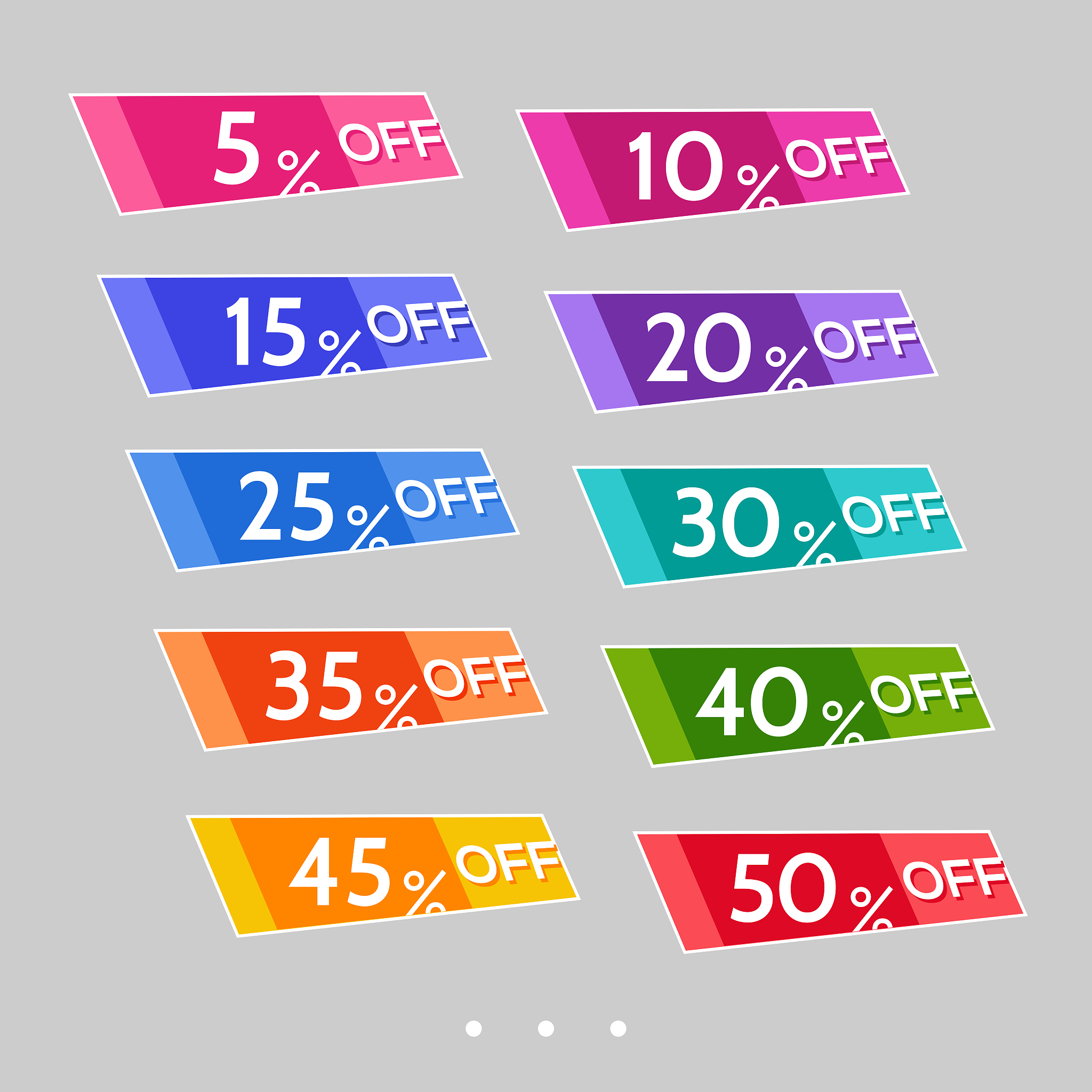 set of abstract colorful sale stickers.