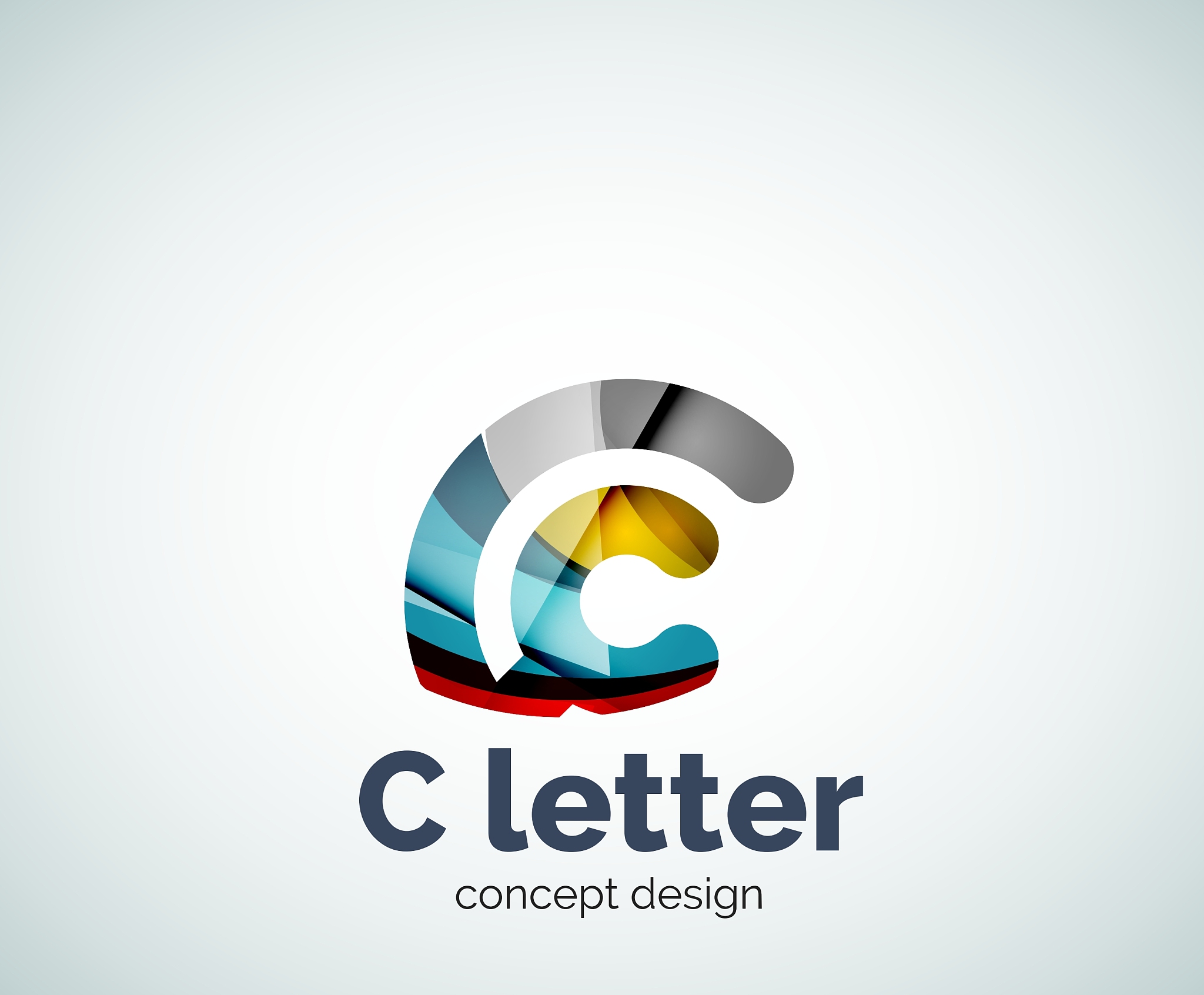 c letter concept logo template