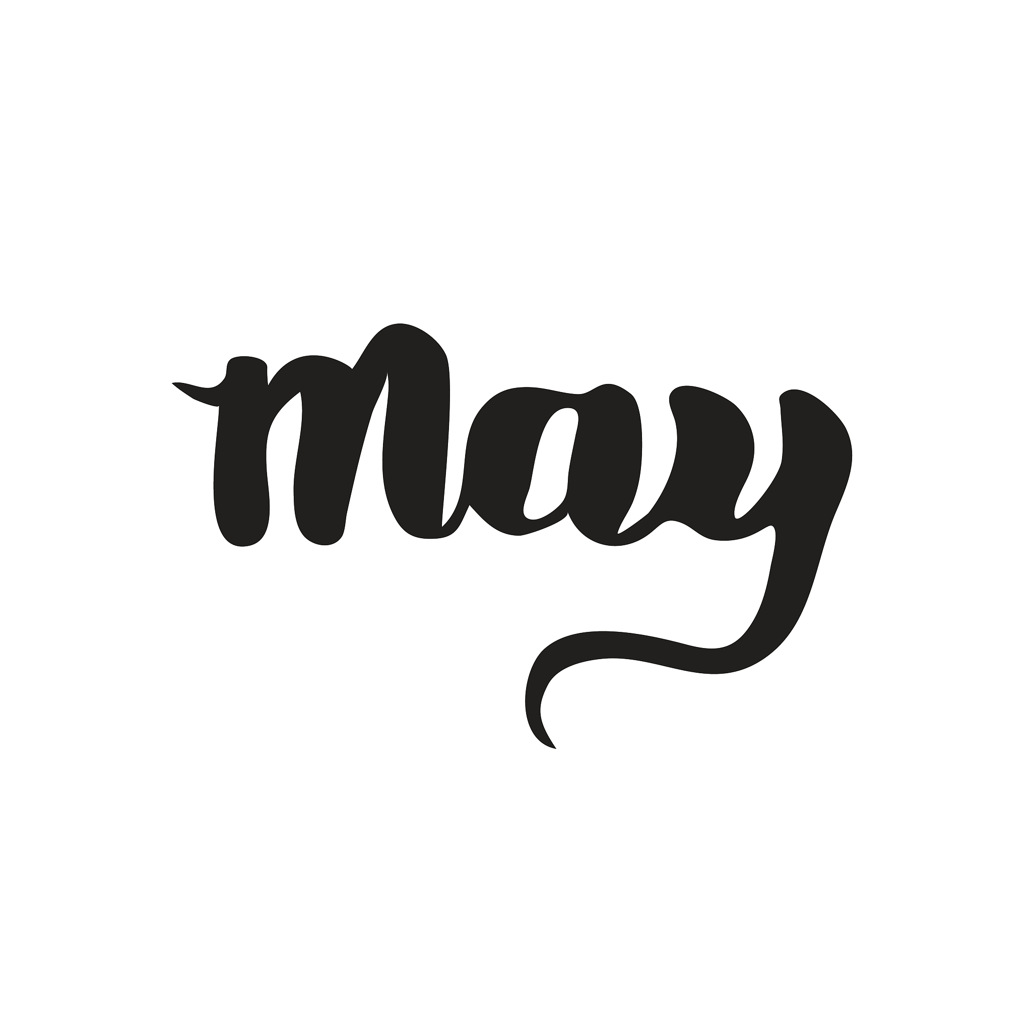 may calligraphy lettering.