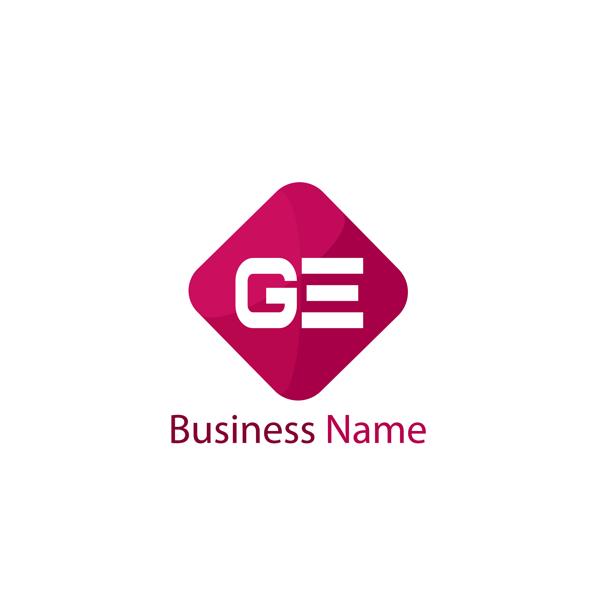 initial letter ge logo template design