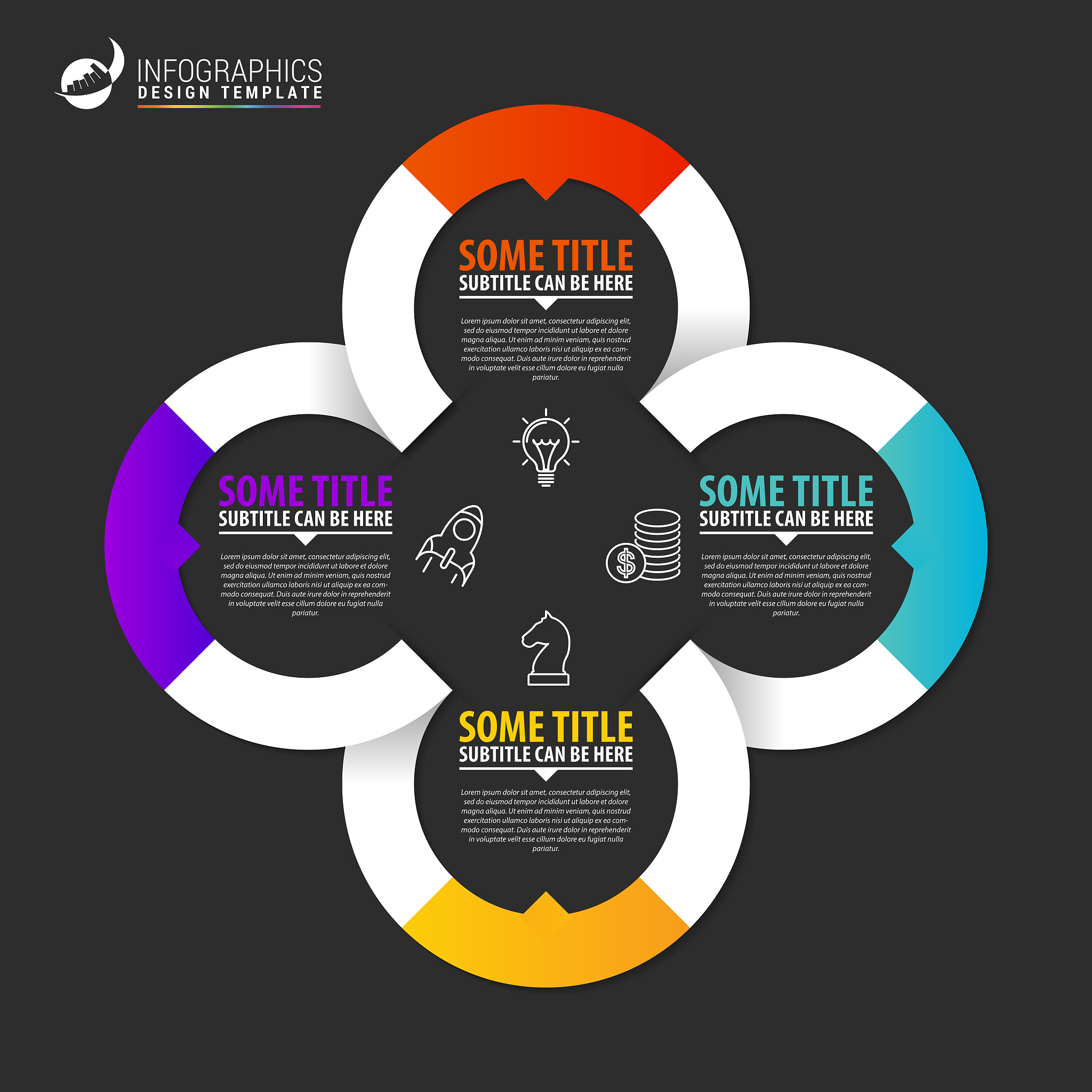 infographic design template. creative concept with 4 steps