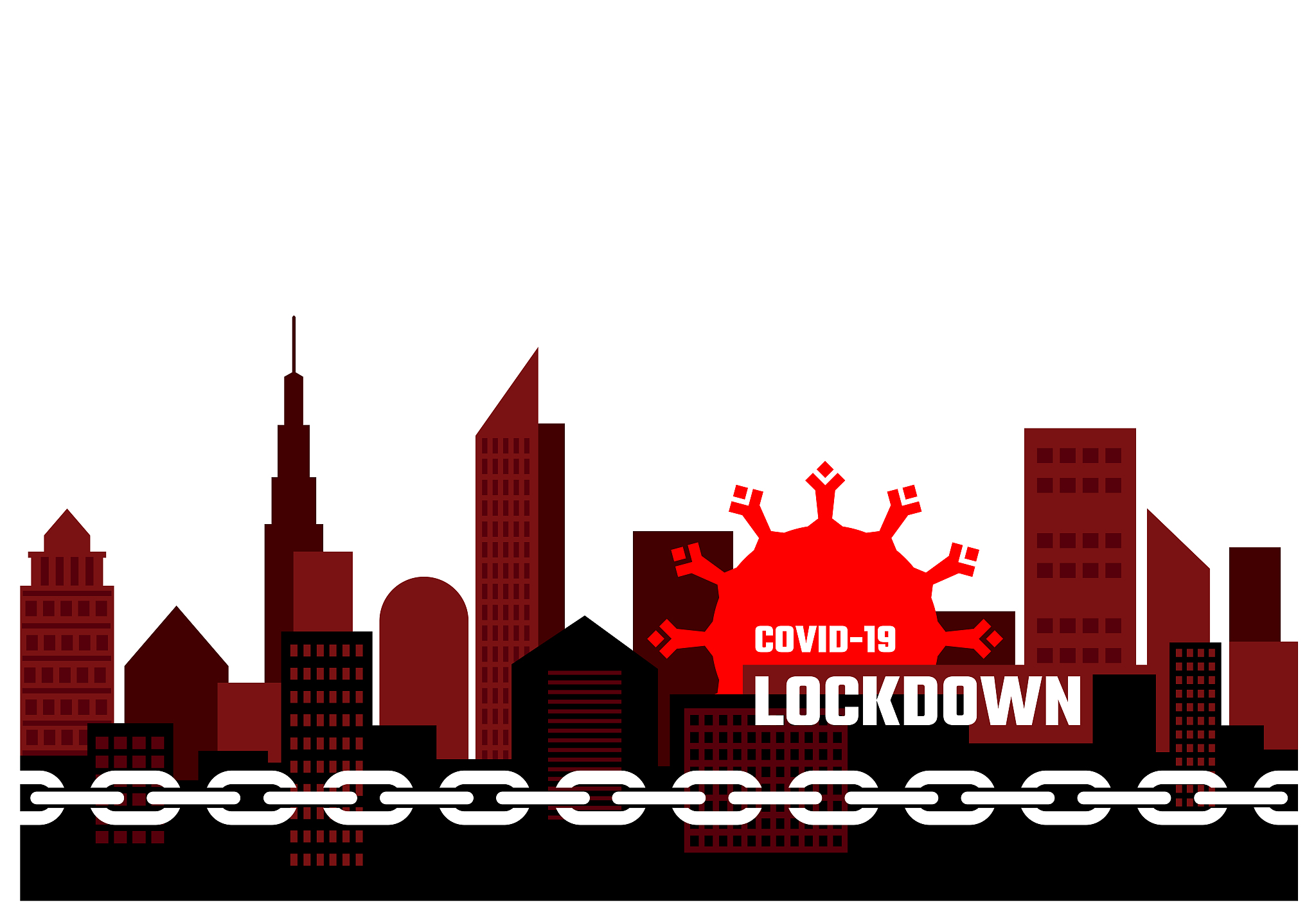 city lockdown due to covid-19. impact of the new coronavirus. in