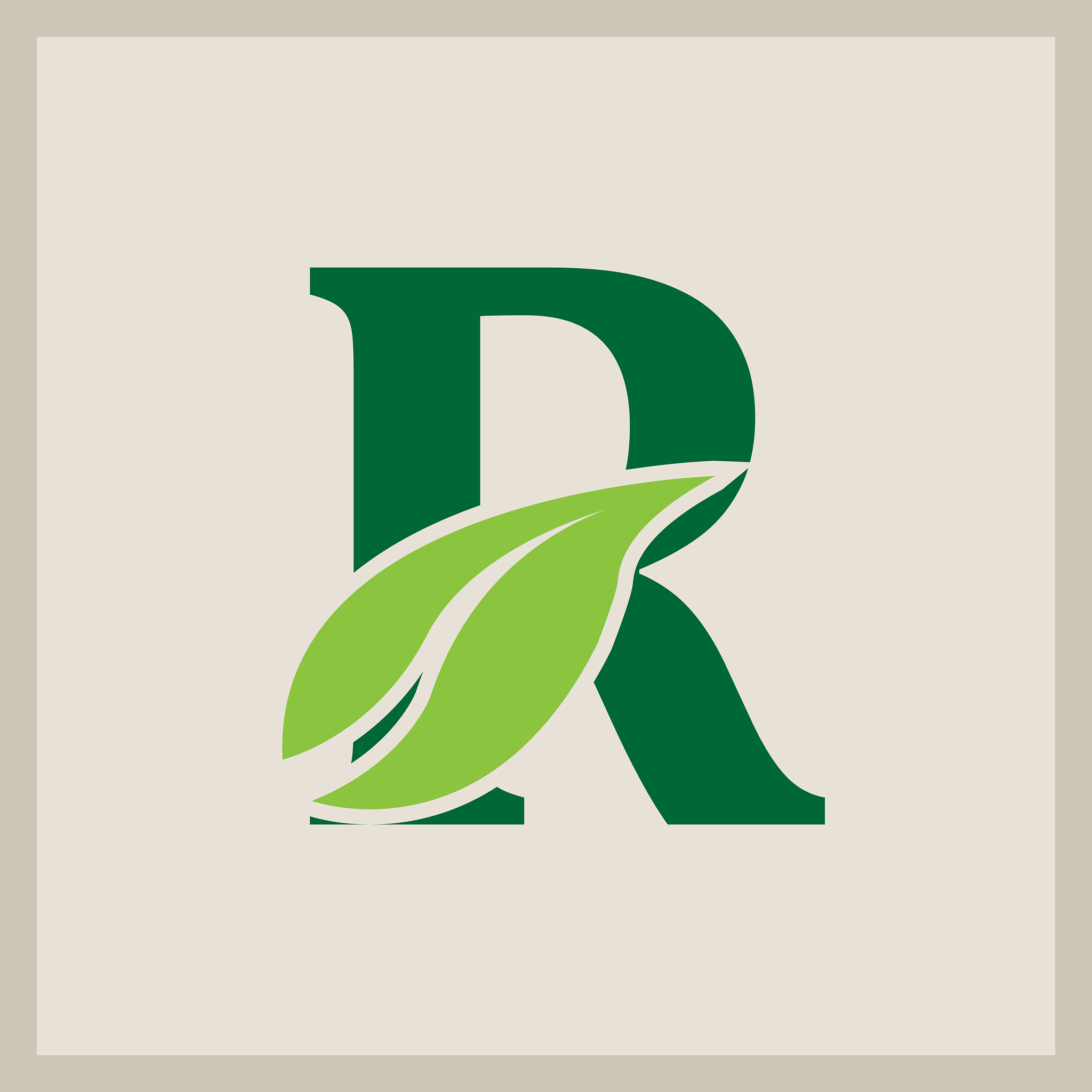green eco letter logo template design