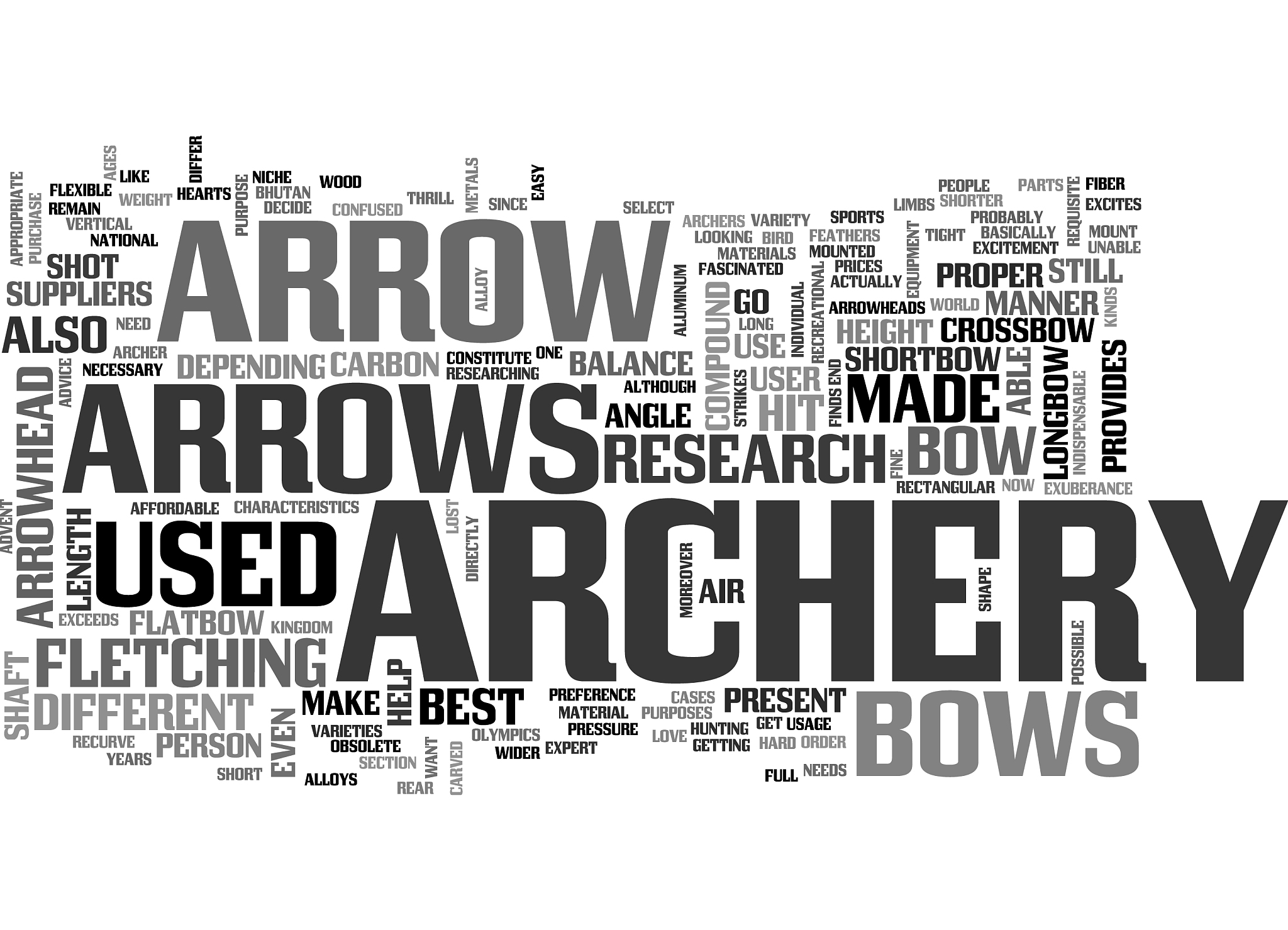 archery research text word cloud concept