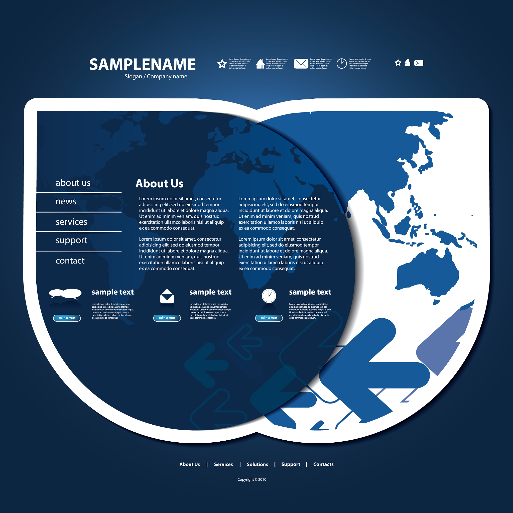 one page website template