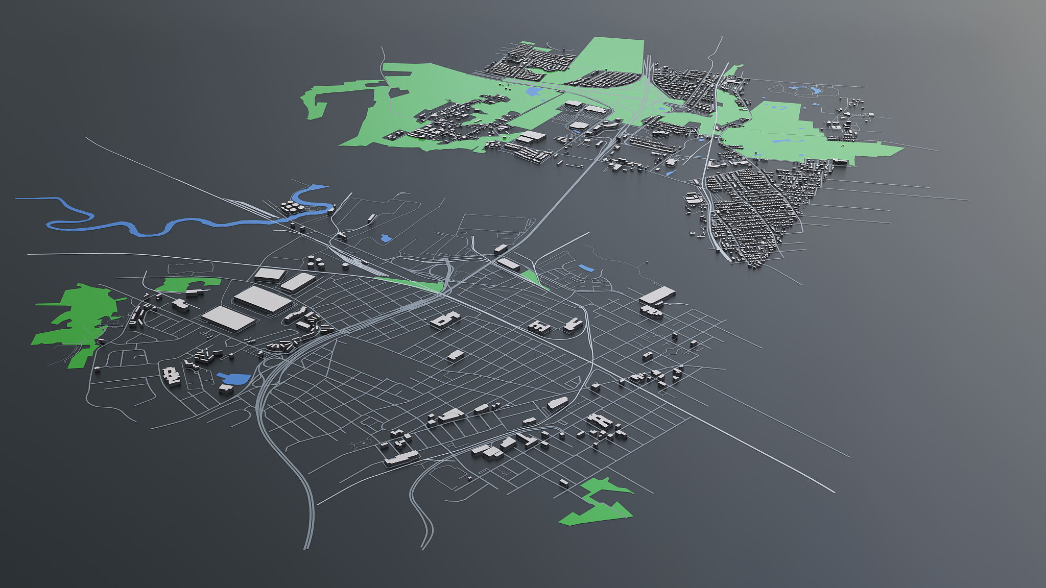 3d futuristic city architecture