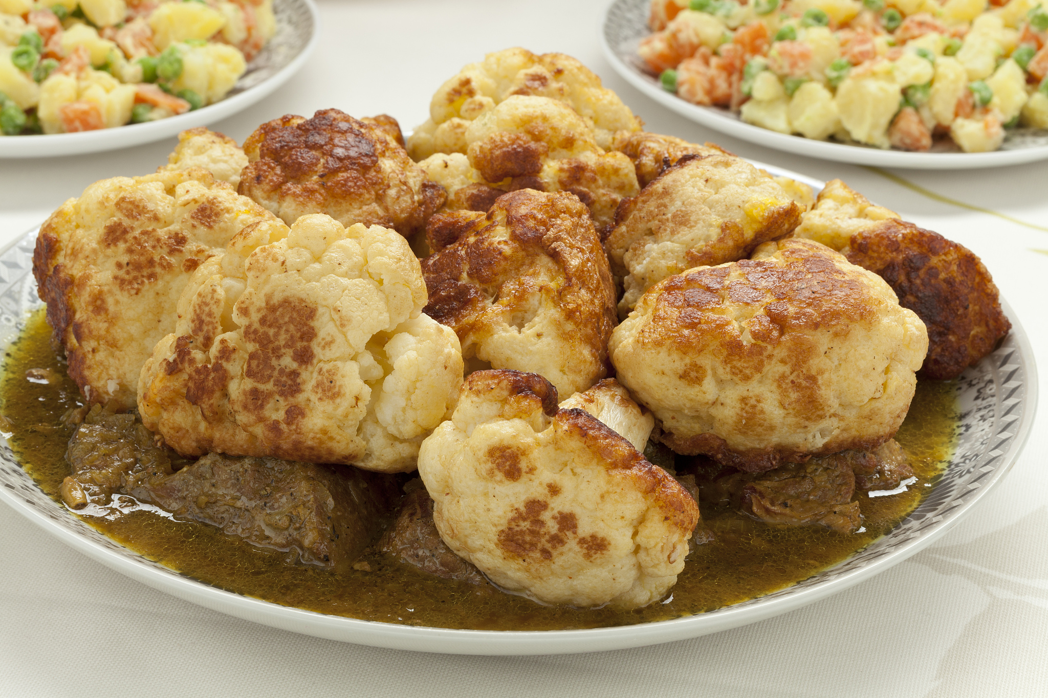 moroccan traditional deep fried cauliflower