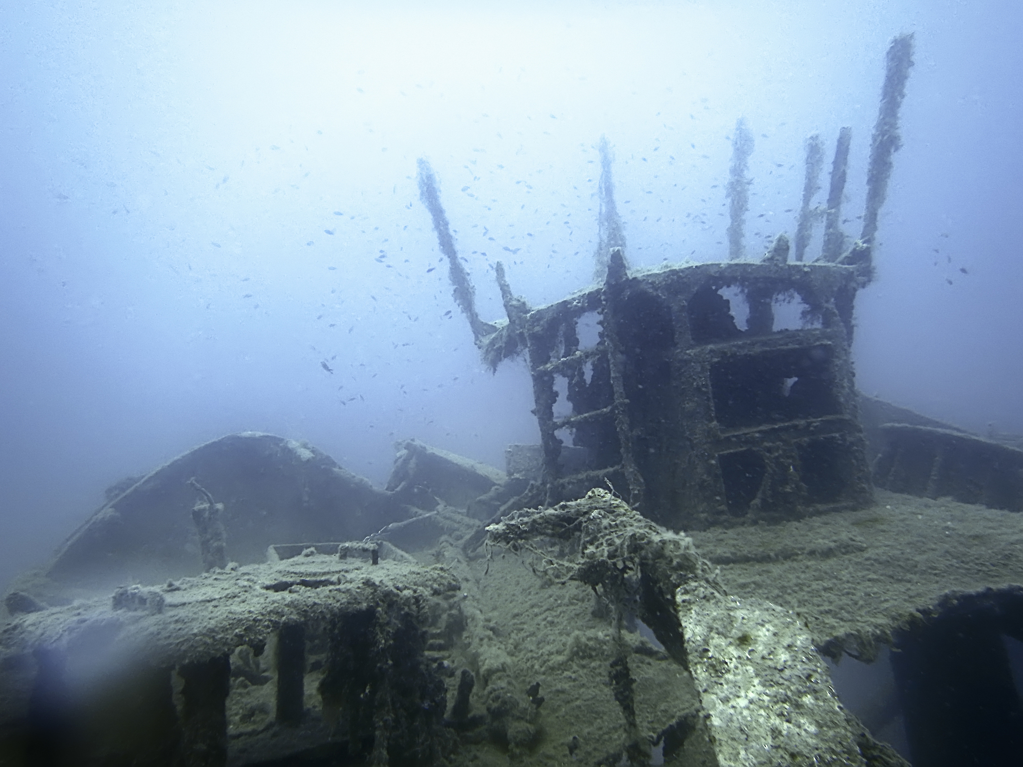 underwater wreck. underwater shipwreck.