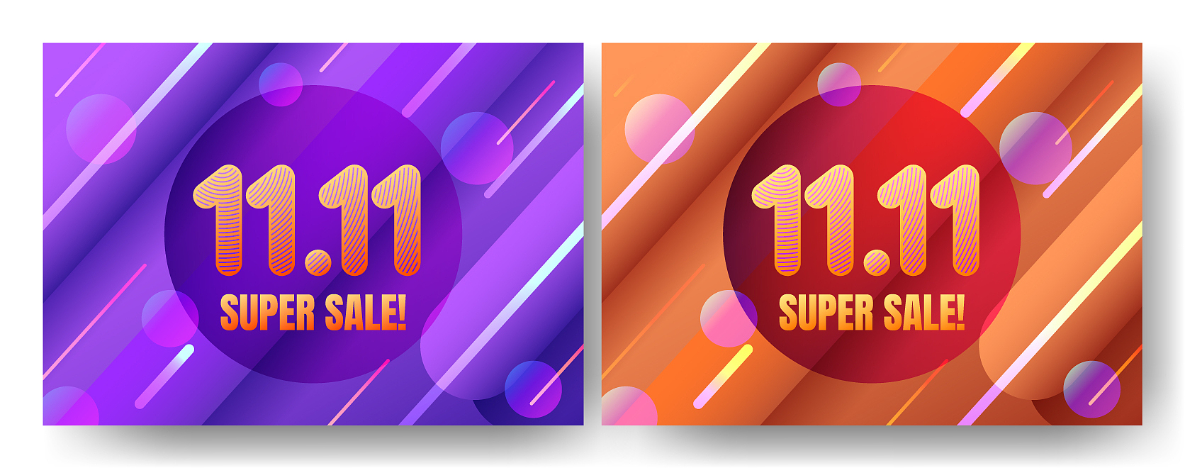 november 11 super sale shopping day with line and