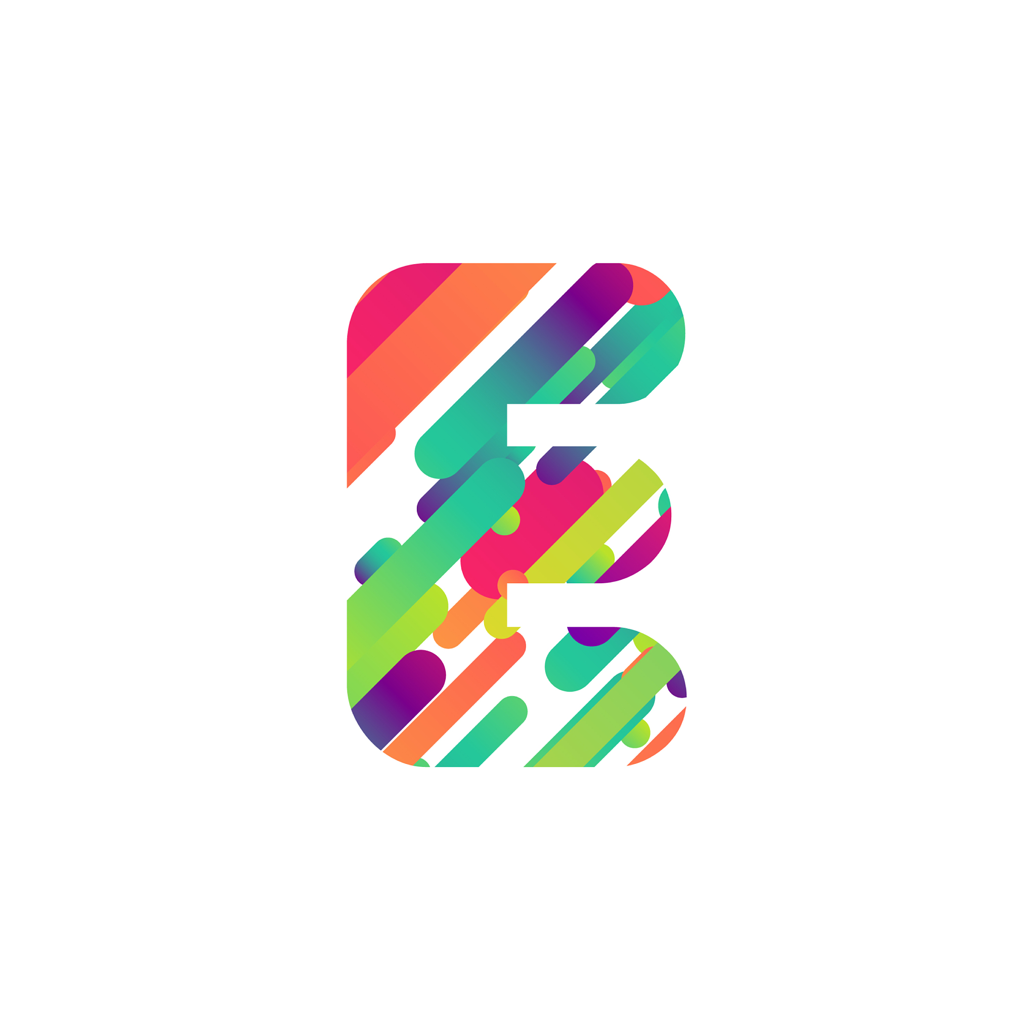colorful character from a typeset