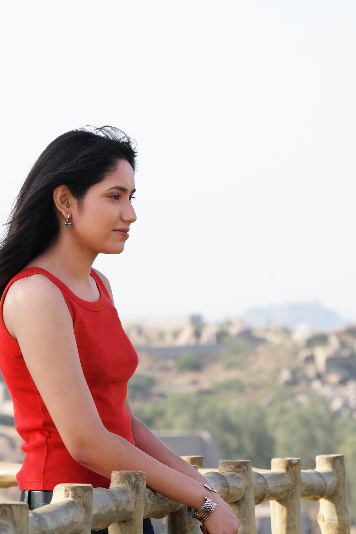 view of a young woman
