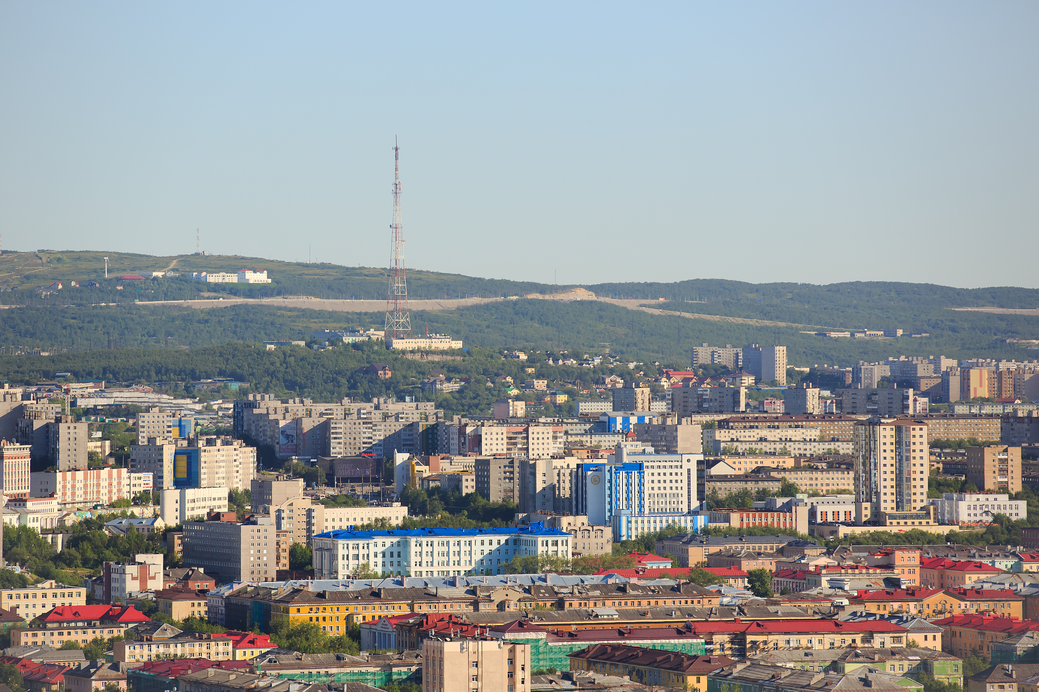 the view of the summer murmansk