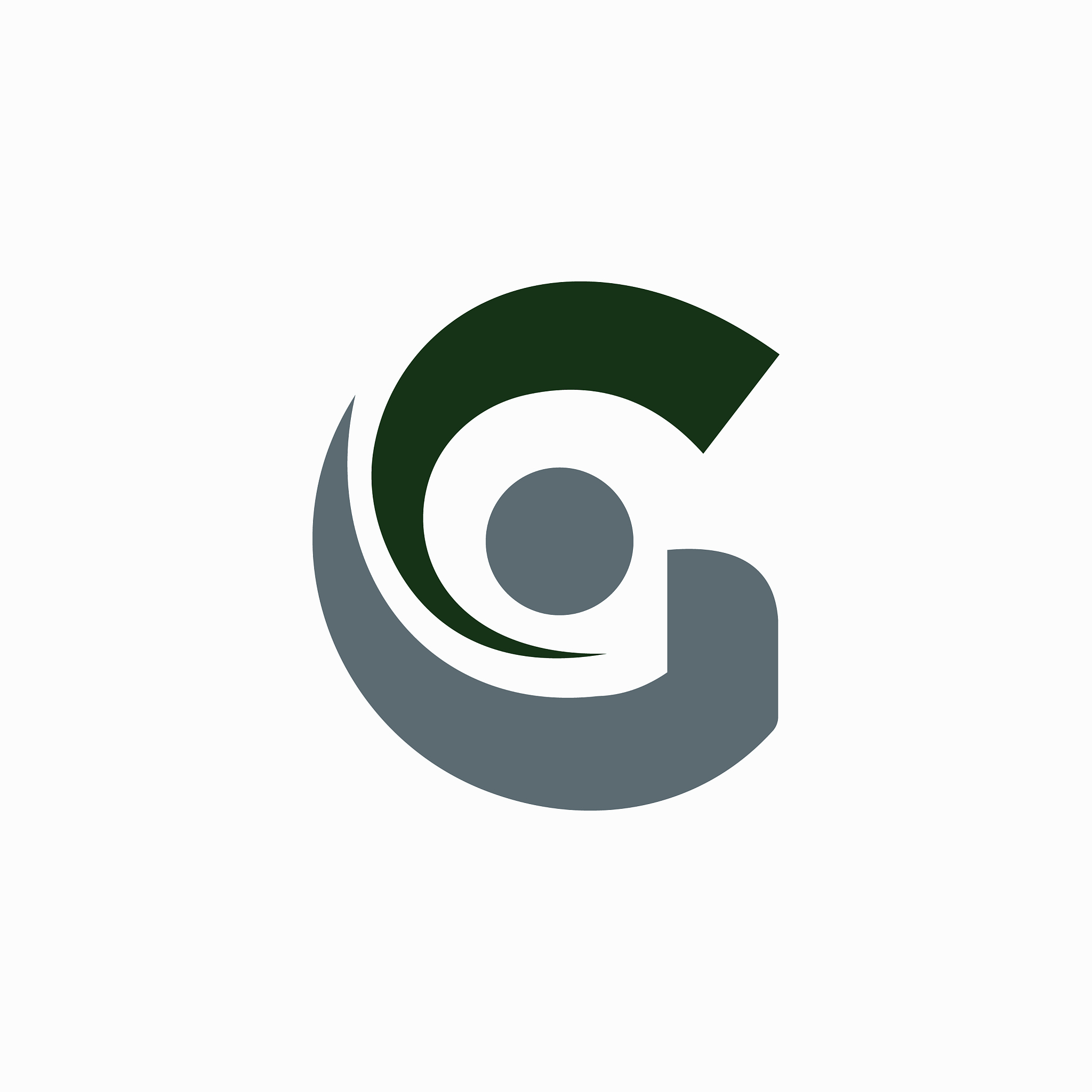 initial letter gc or cg logo design template