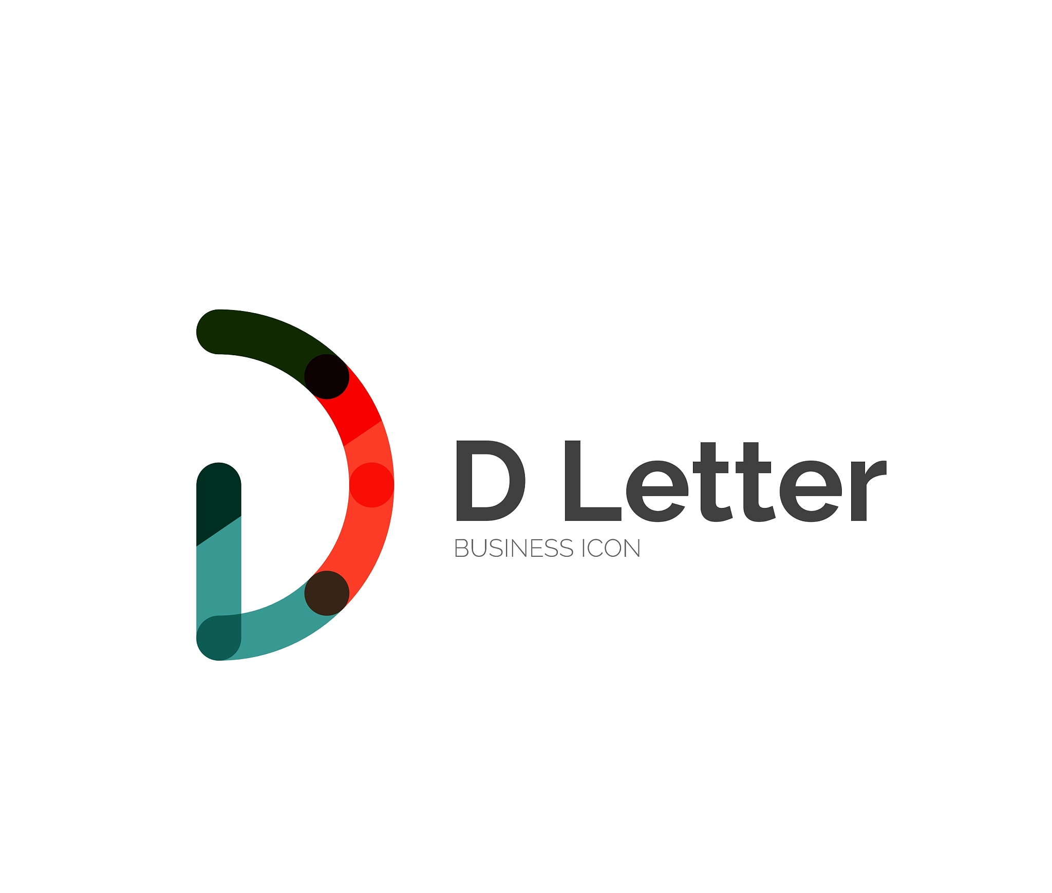 d letter logo minimal line design