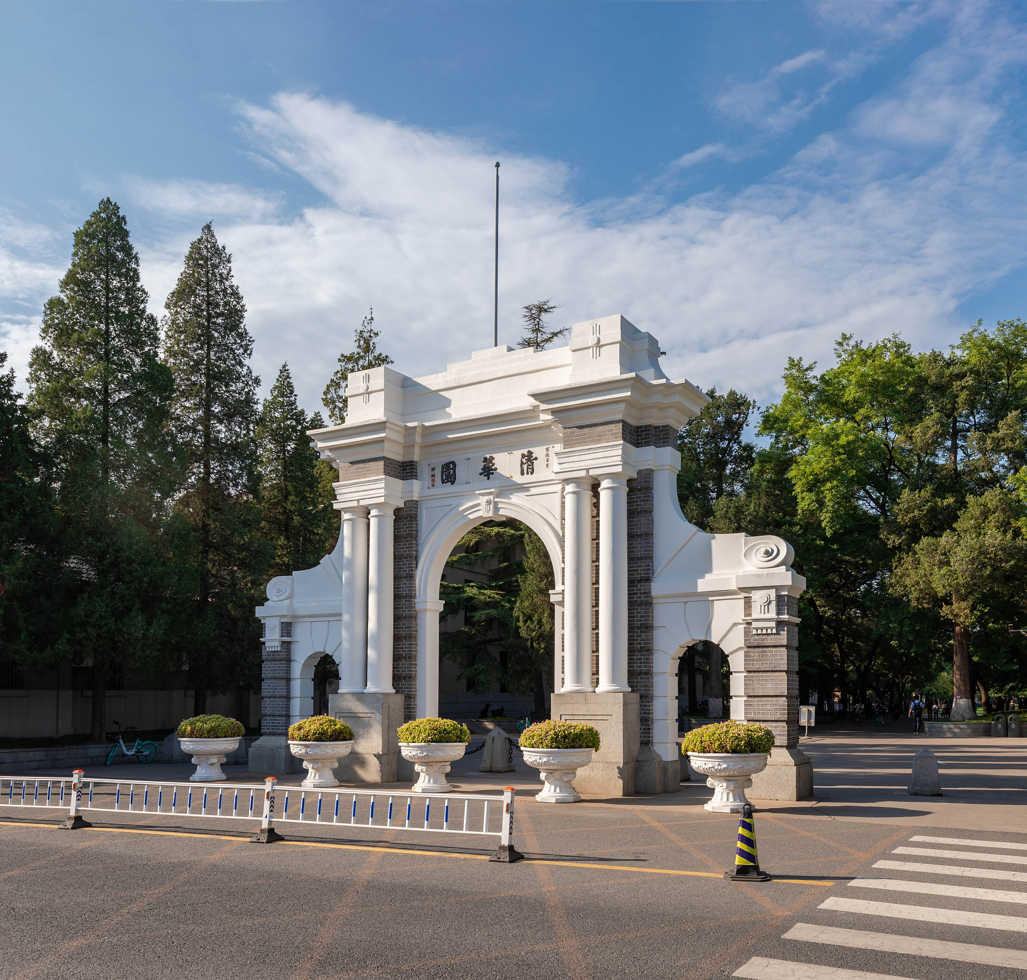 著名景点,清华<strong>大学</strong>,华丽的,北京,正门,色彩鲜艳,建筑特色,户外,建筑