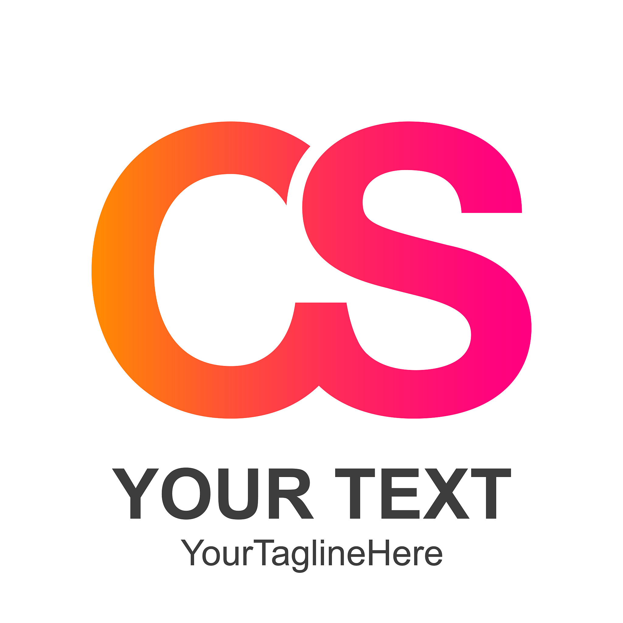 cs letter logo design vector illustration template, c letter log