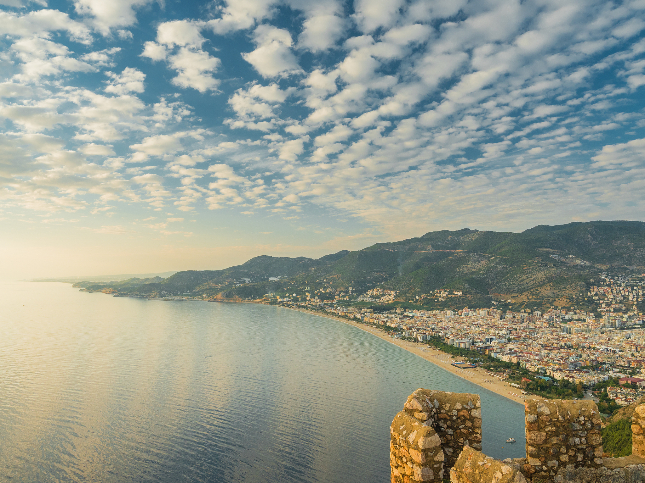 alanya, turkey. beautiful view from the fortress alanya castle o