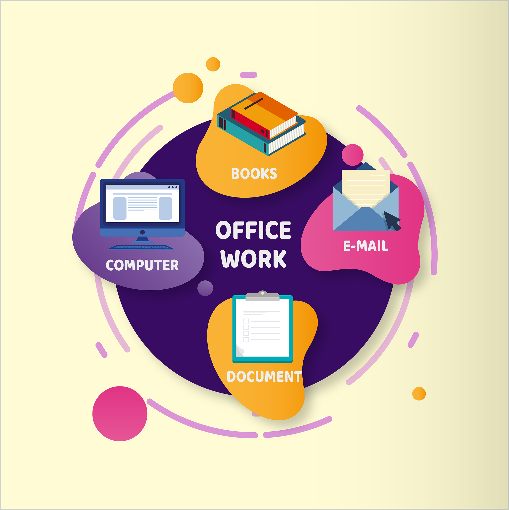 office work  icon set