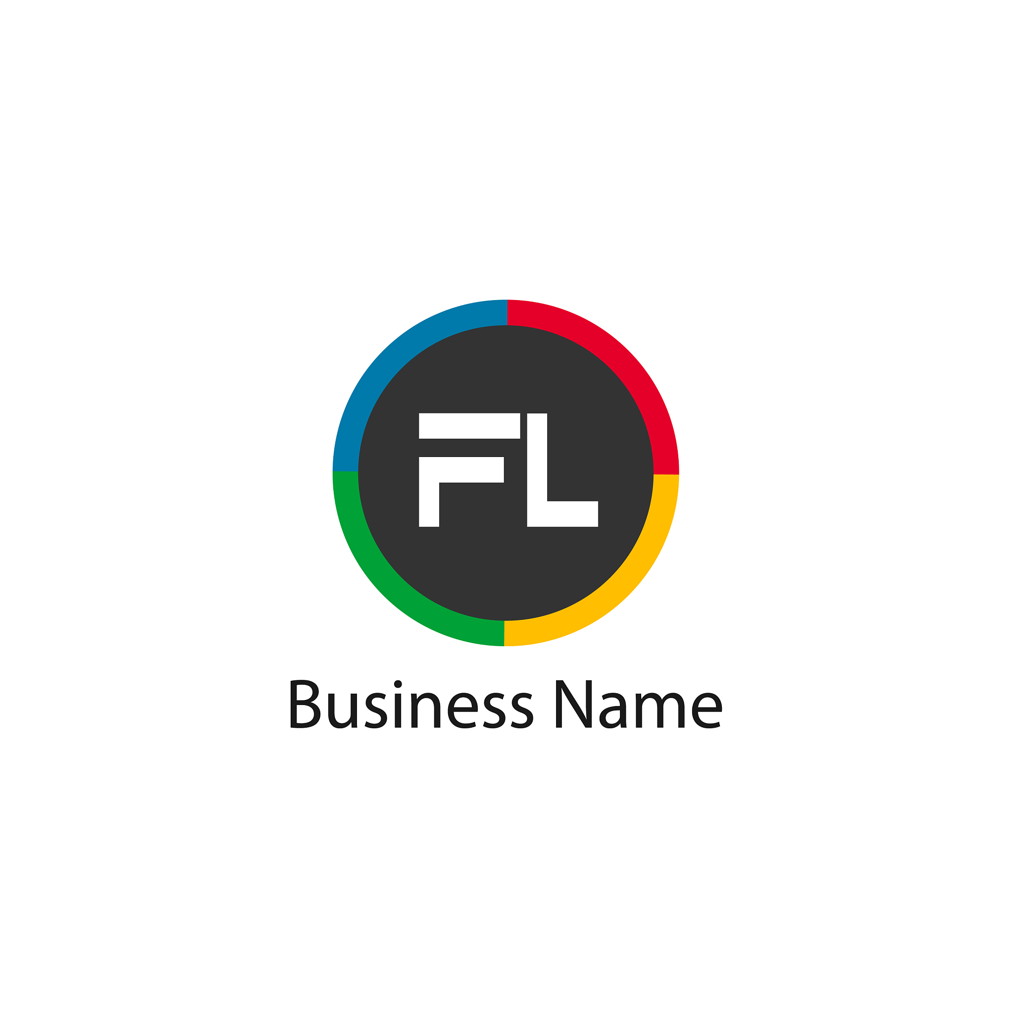 initial letter fl logo template design