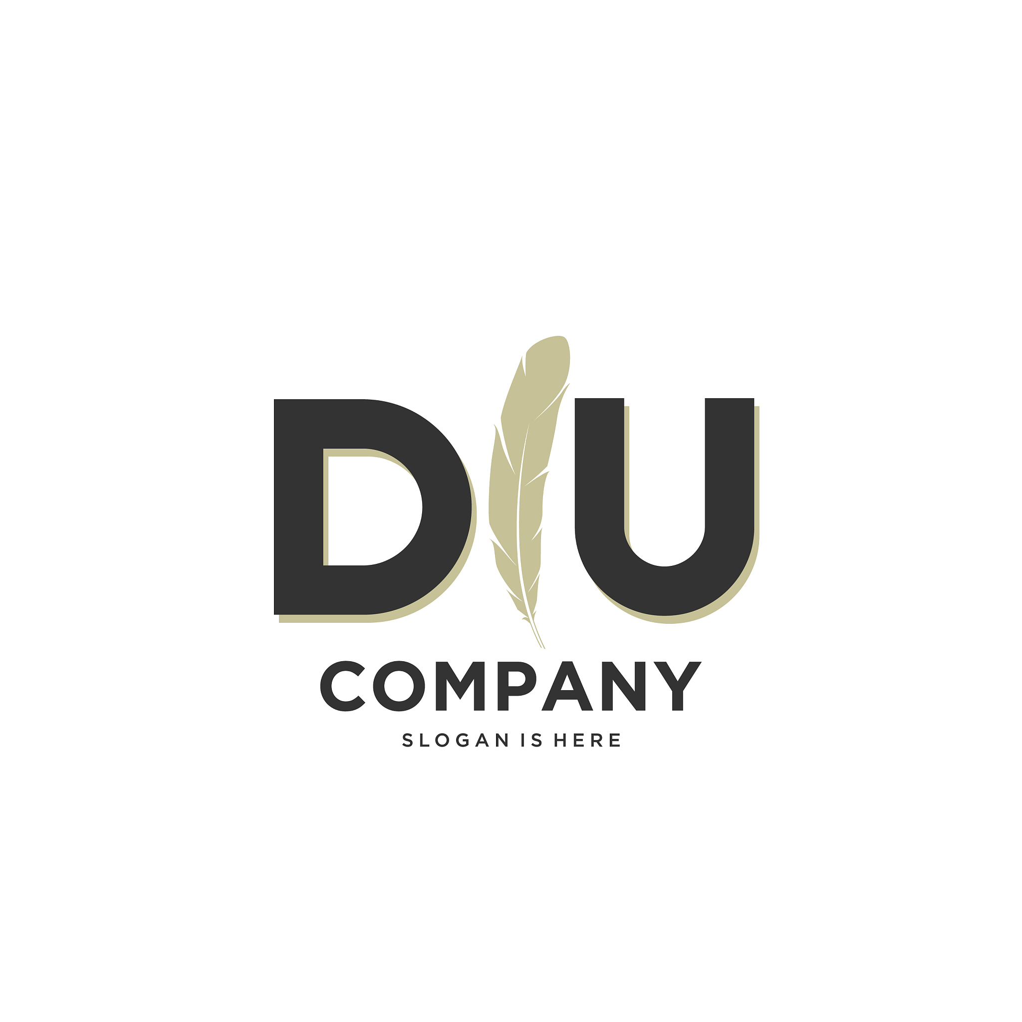 initial du letter unique attractive creative