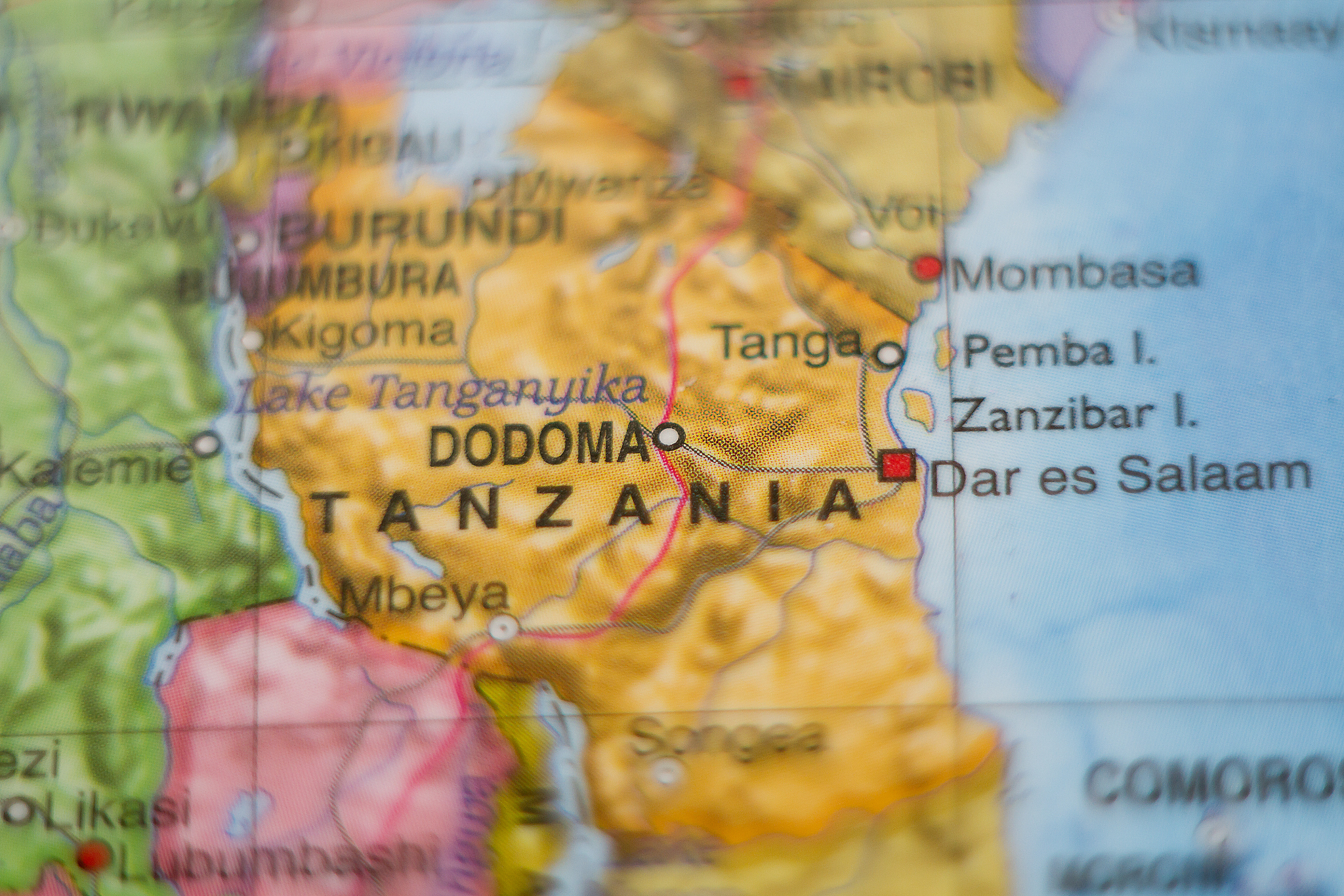tanzania country map .
