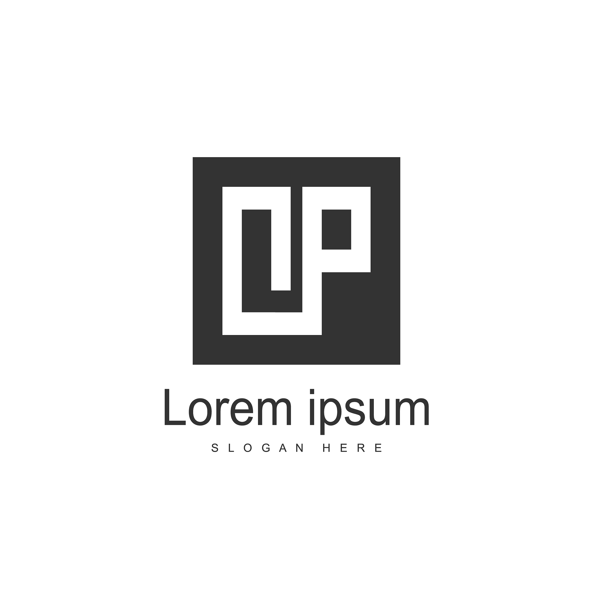 initial letter o logo template design