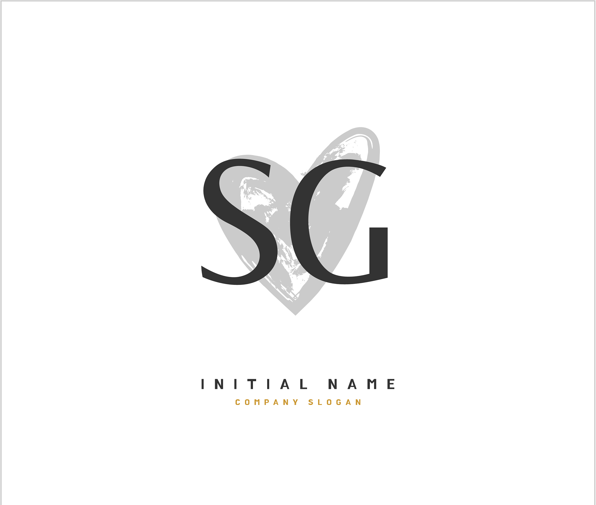 s g sg beauty initial logo handwriting logo of