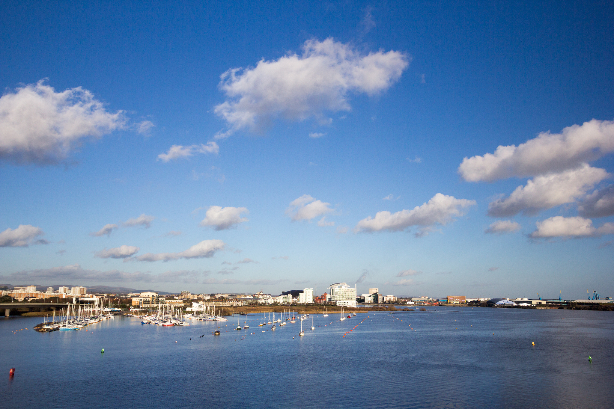 cardiff bay in wales, uk