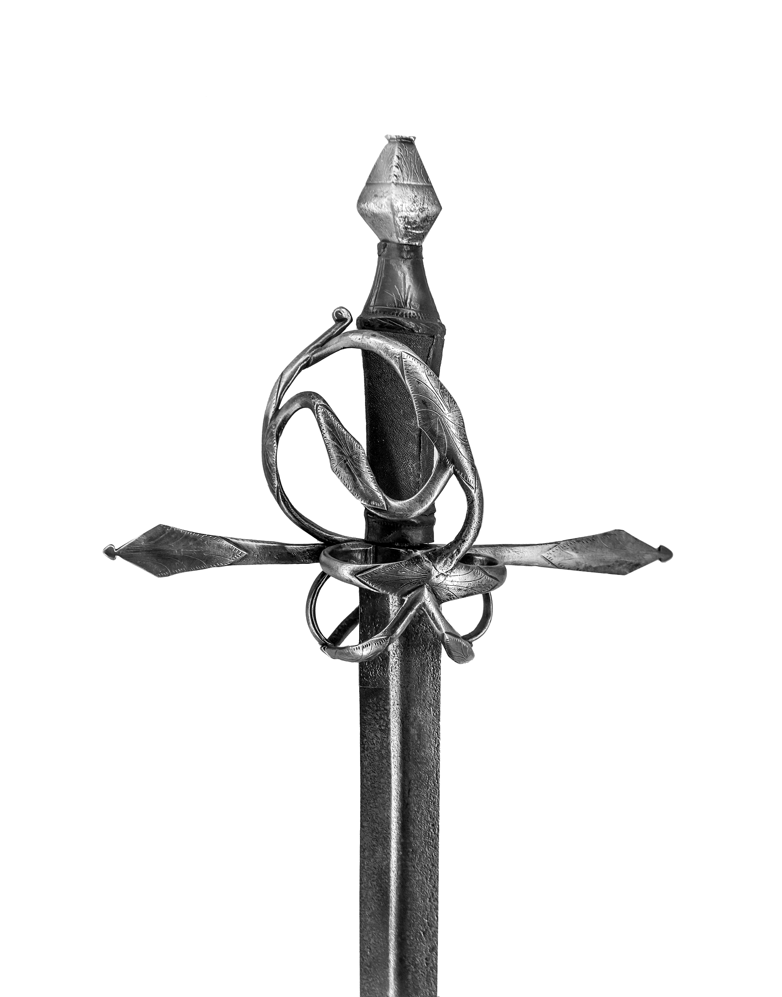 knight's sword isolated on white background