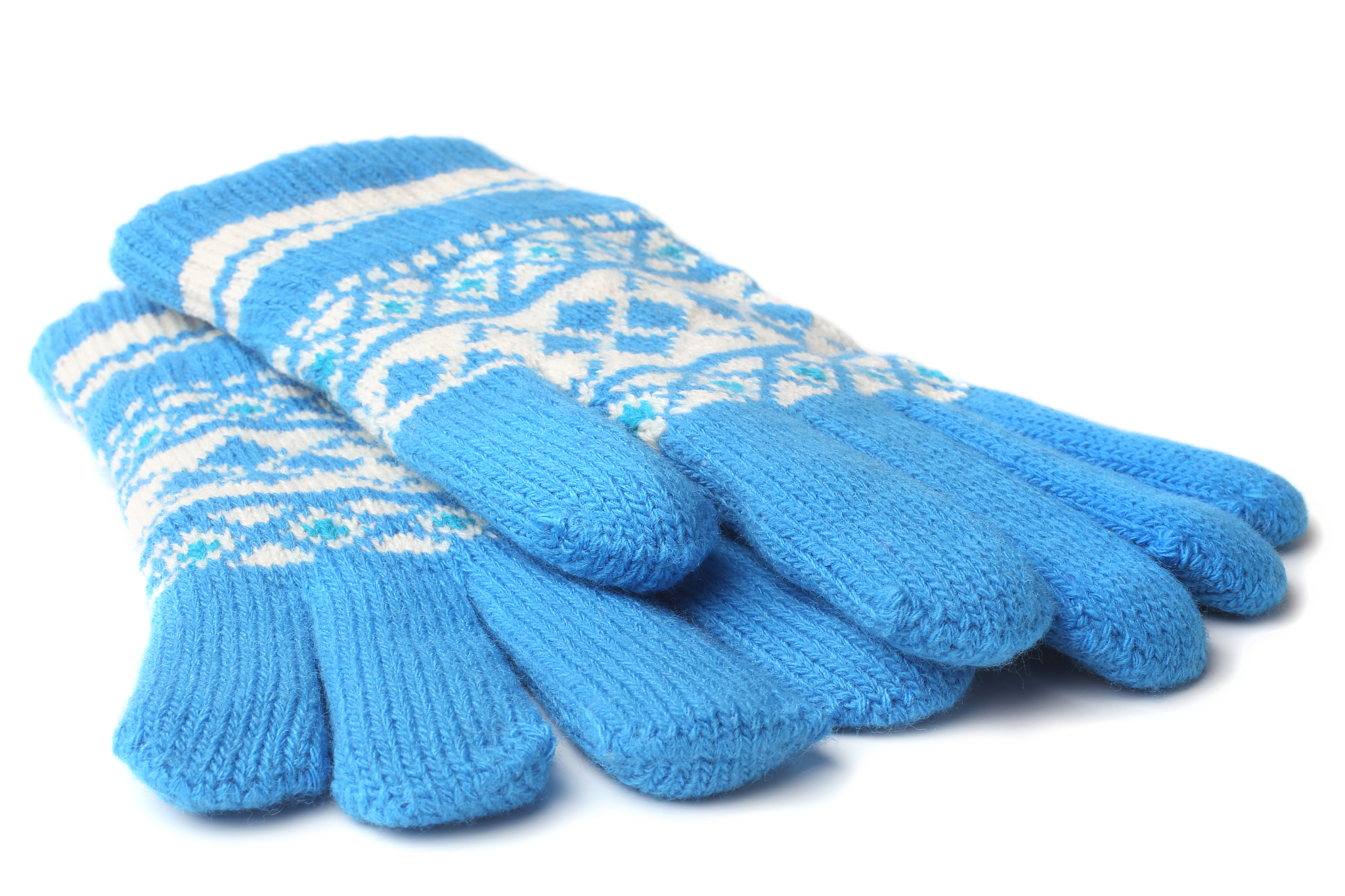 warm woolen knitted gloves