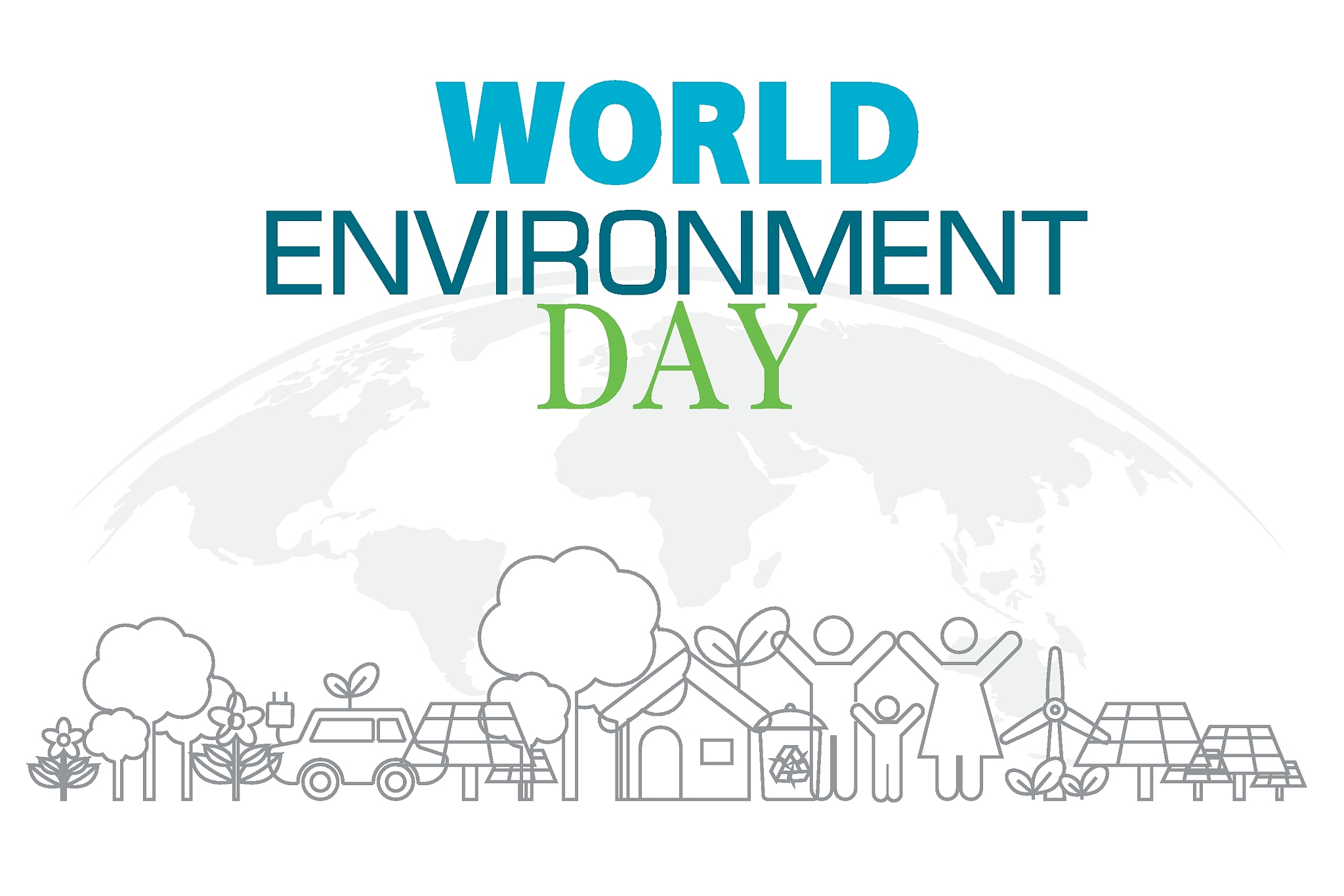 mother earth day concept with globe and green. world environment
