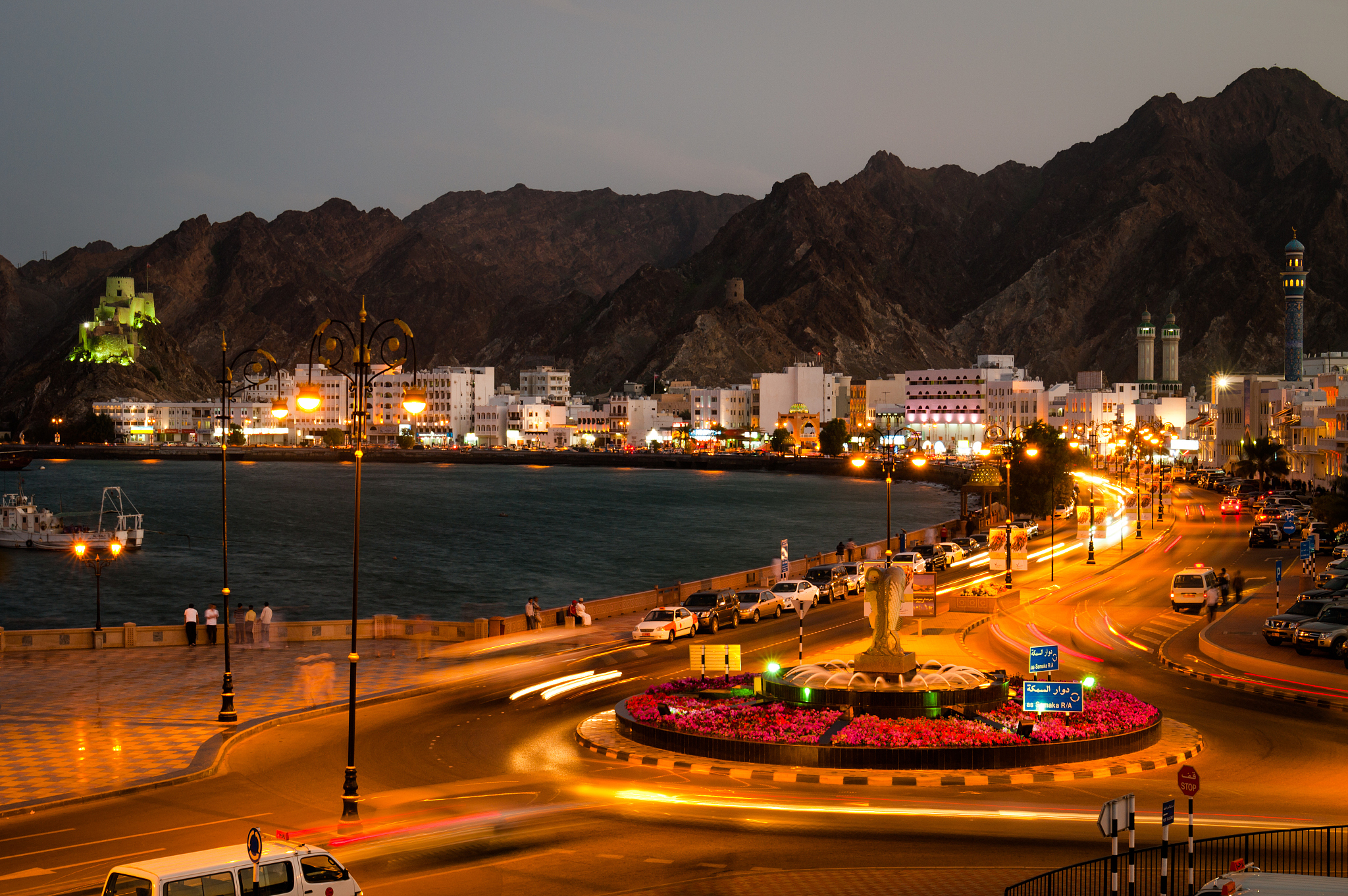 muscat city by night, oman