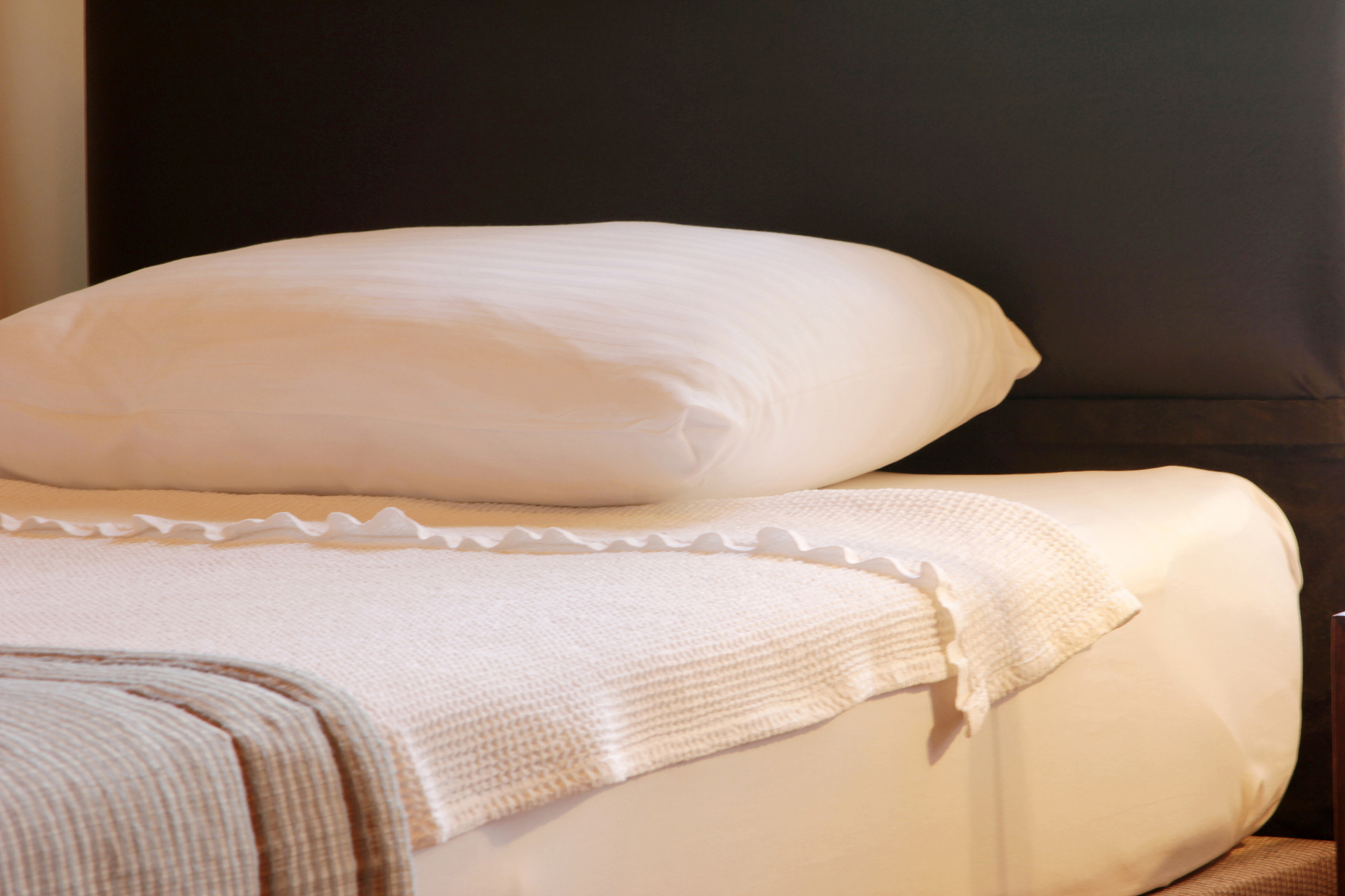bed sheets and pillows