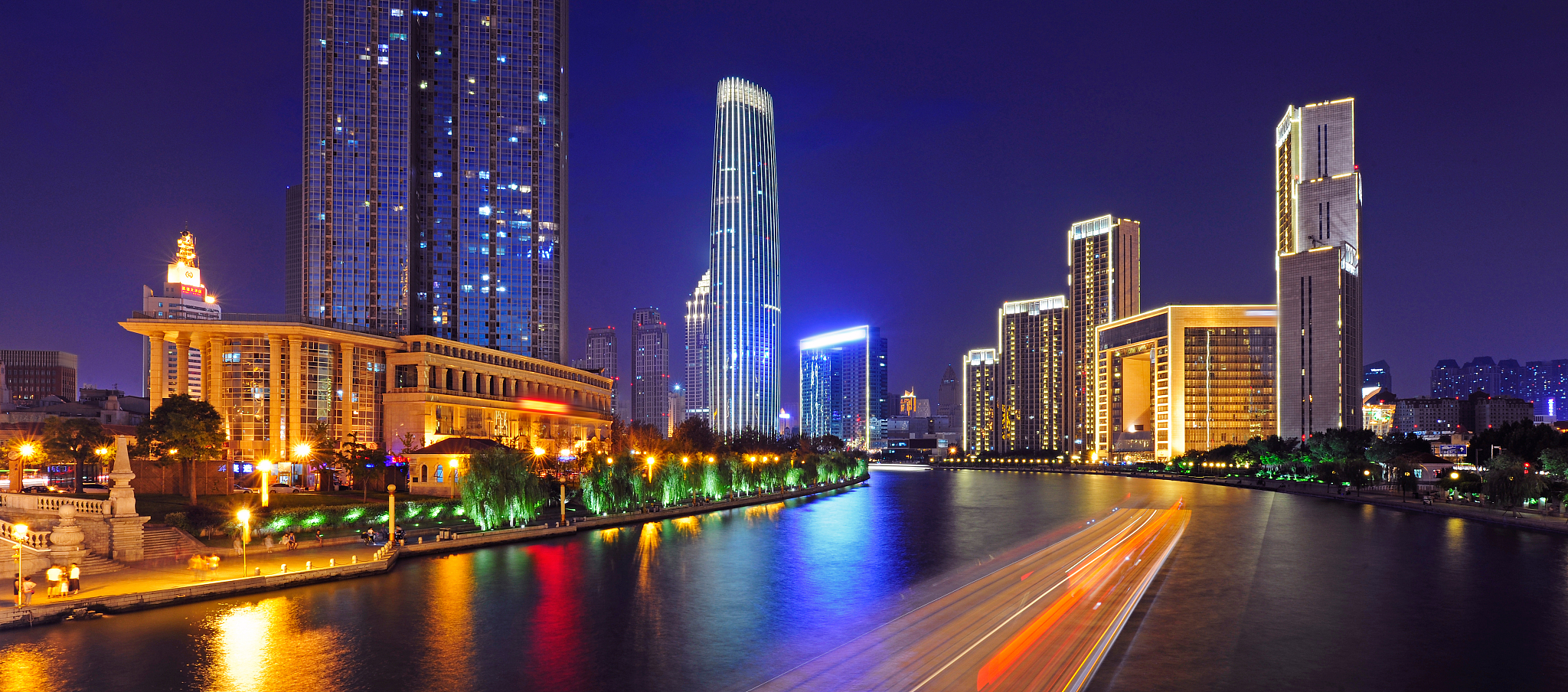 天津城市建筑夜景