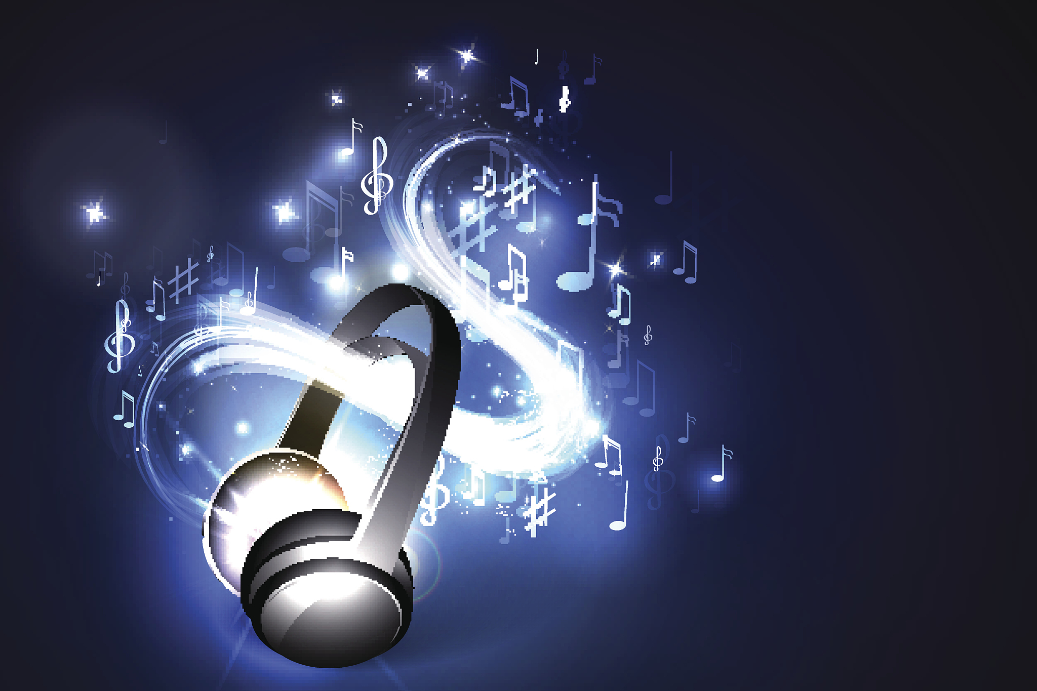 abstract music background headphones
