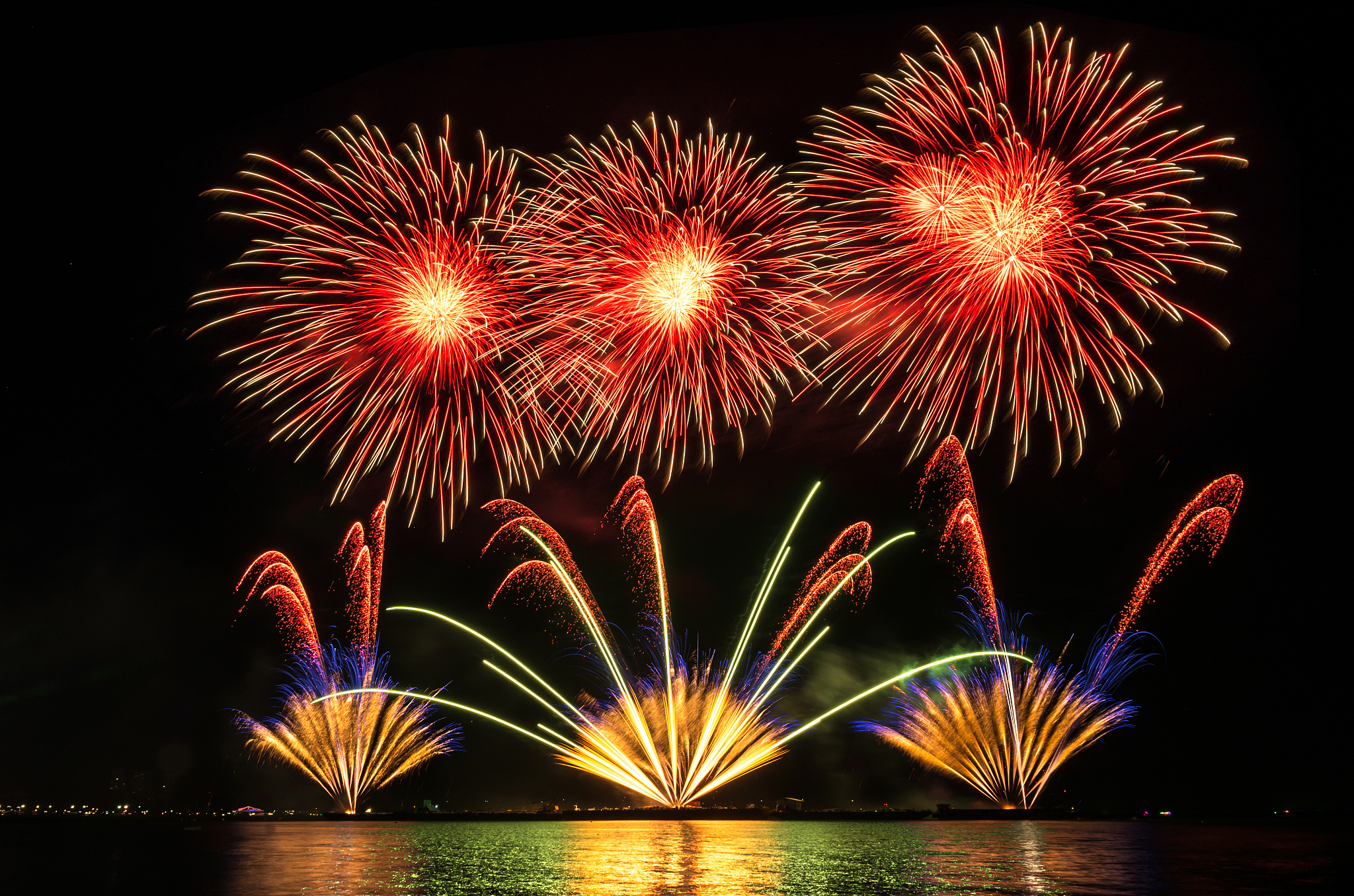 multicolor firework celebration