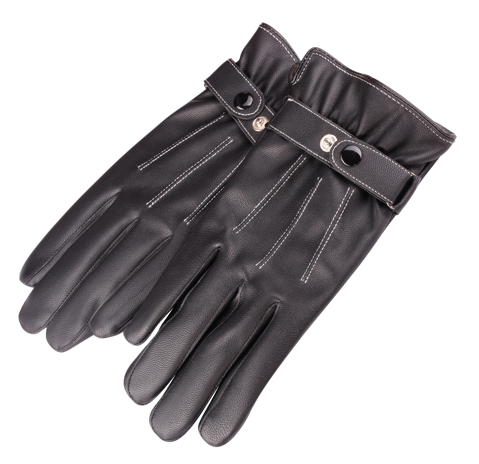 two leather gloves isolated