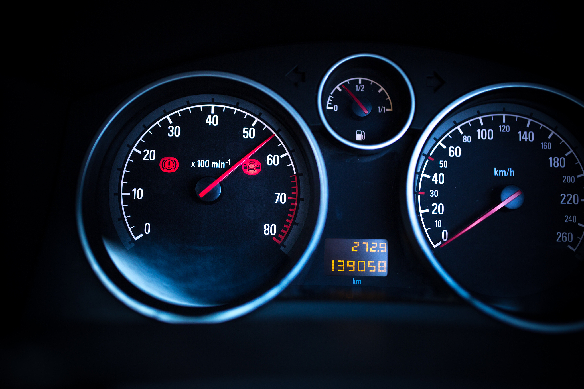 modern car instrument dashboard
