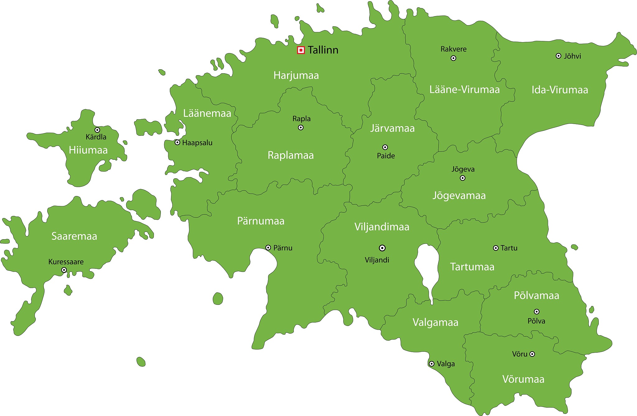 green estonia map