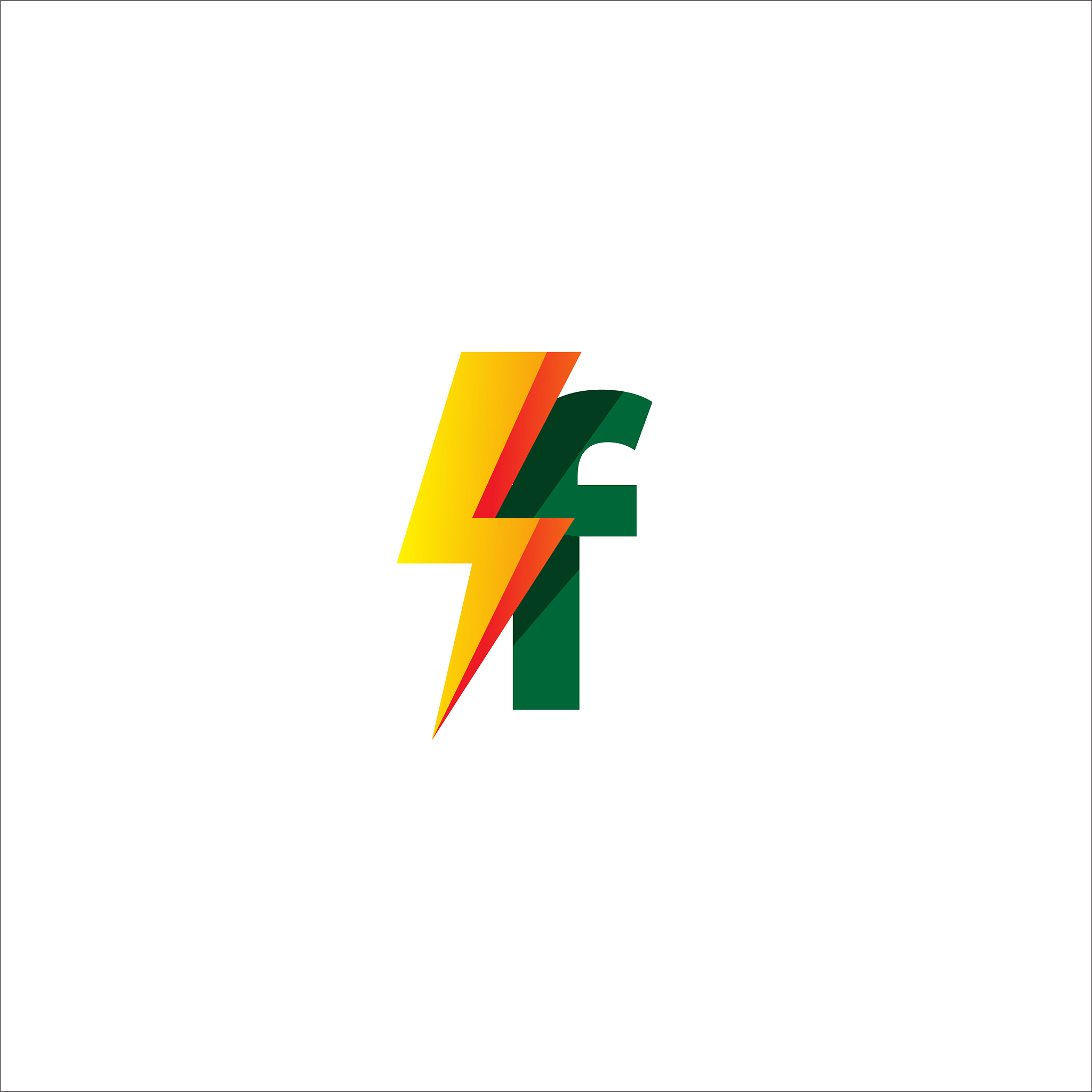 lowercase f letter initial logo design template