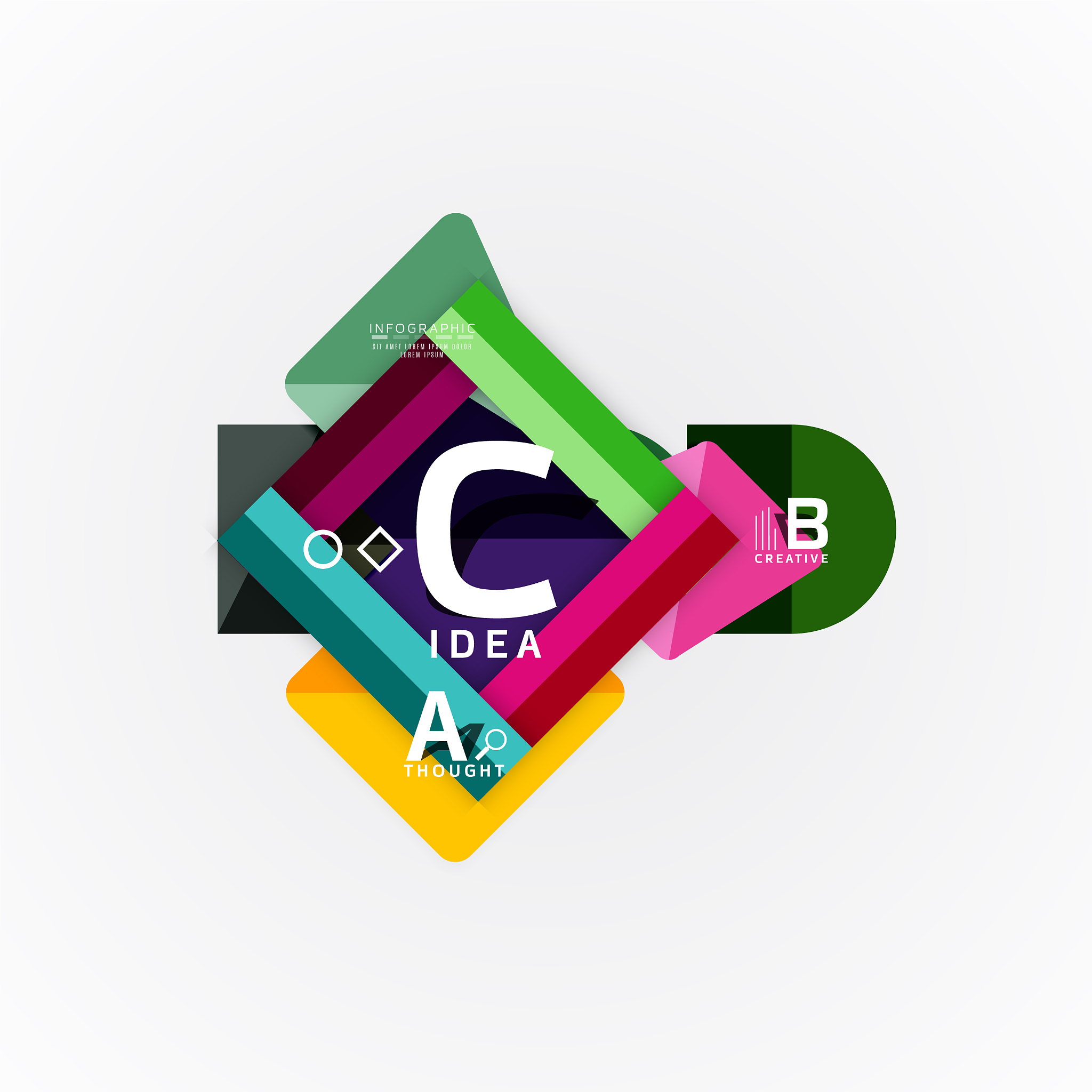 infographic options banner paper style