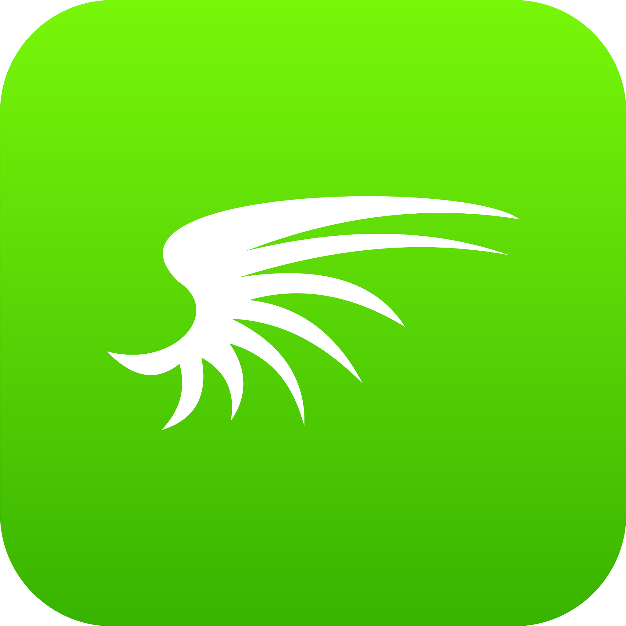 wing icon digital green