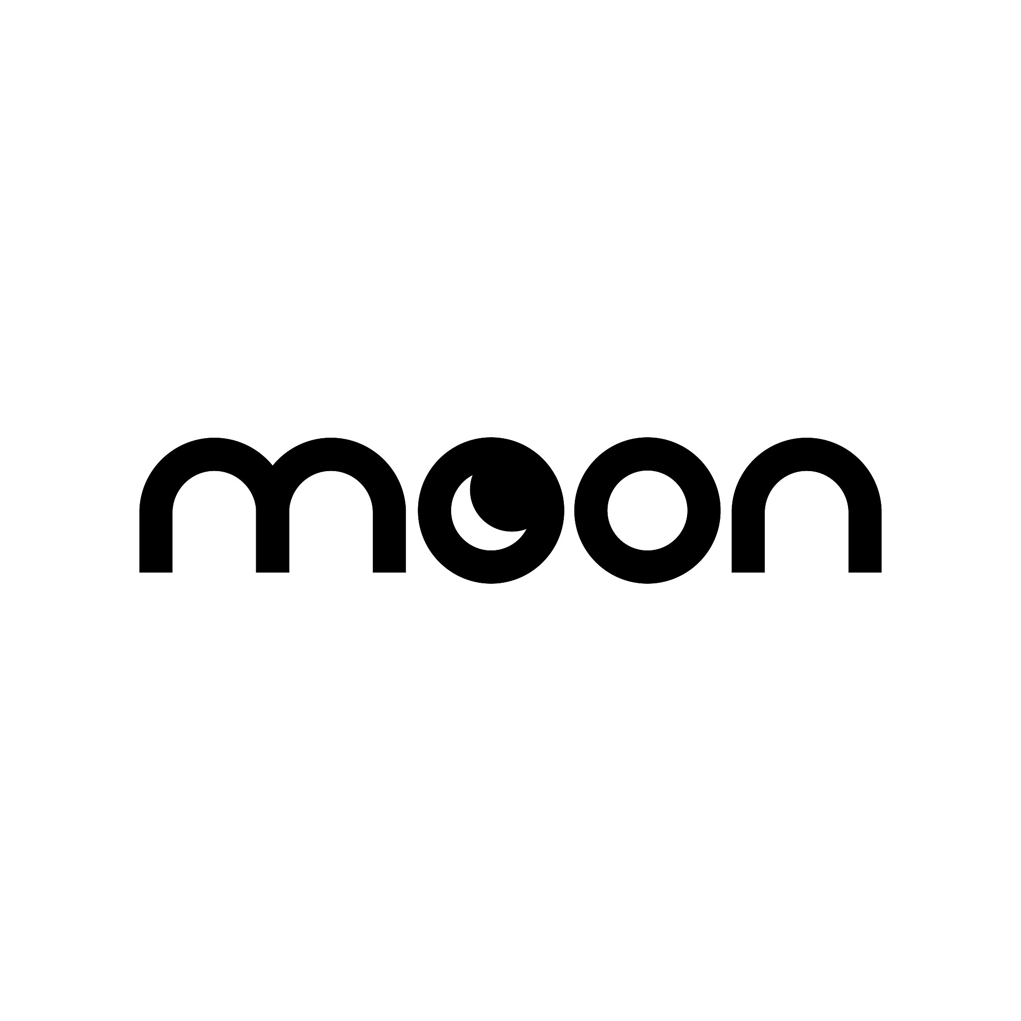 moon, typographic design