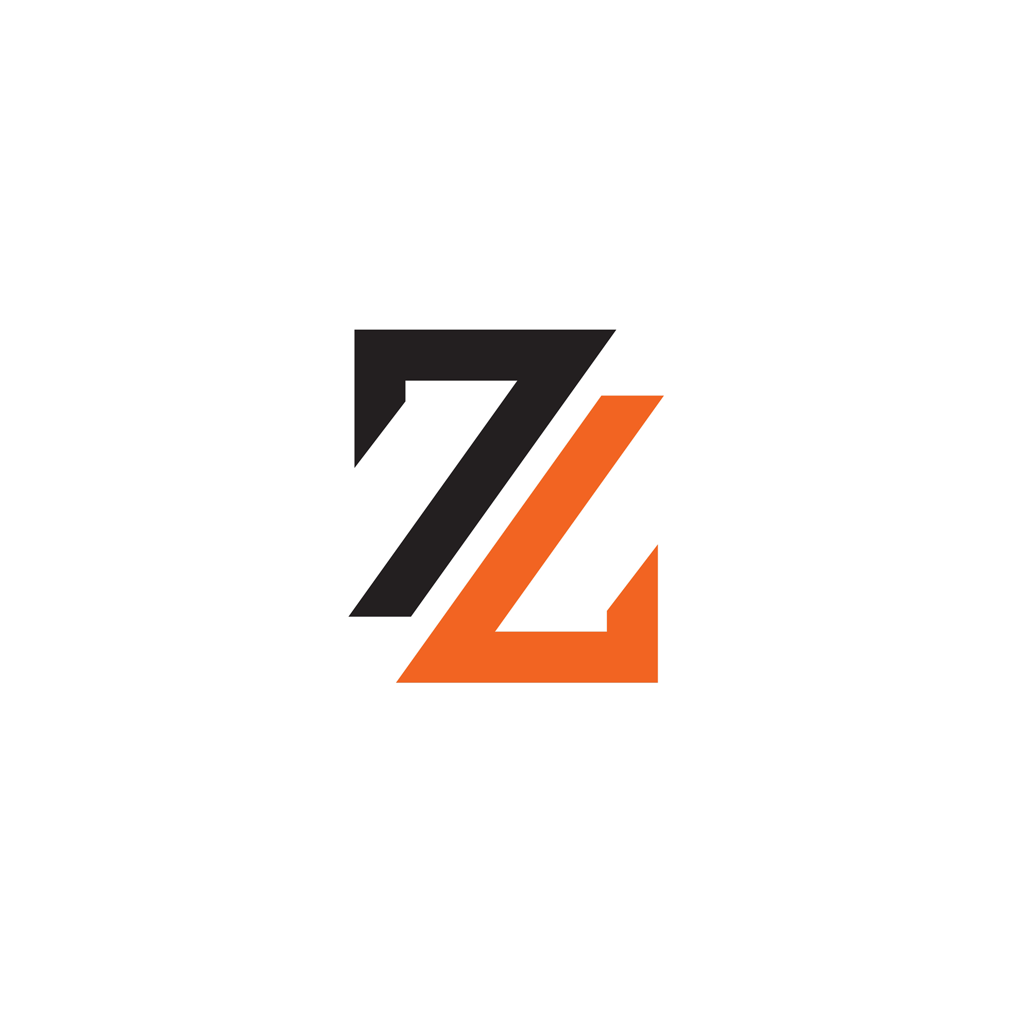z letter initial icon logo design template