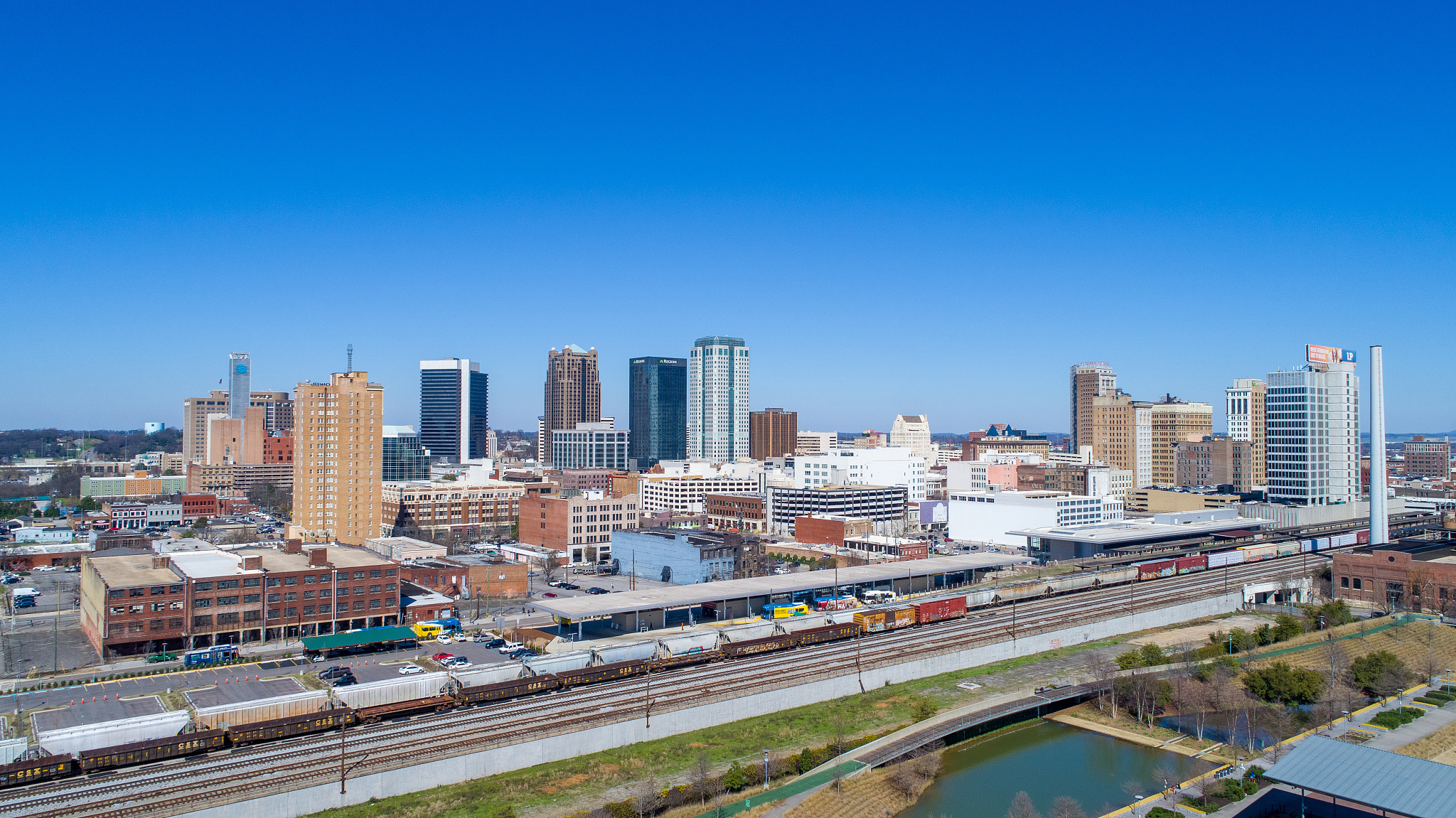 sunny winter day in birmingham, alabama