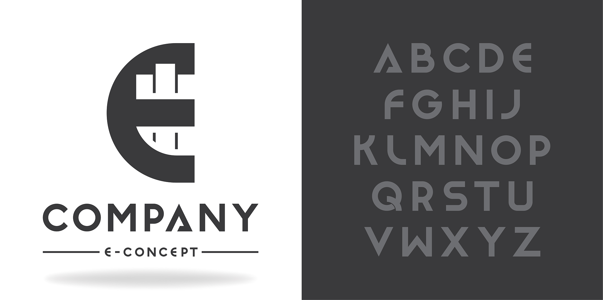 real estate, business logo template. font character design with 