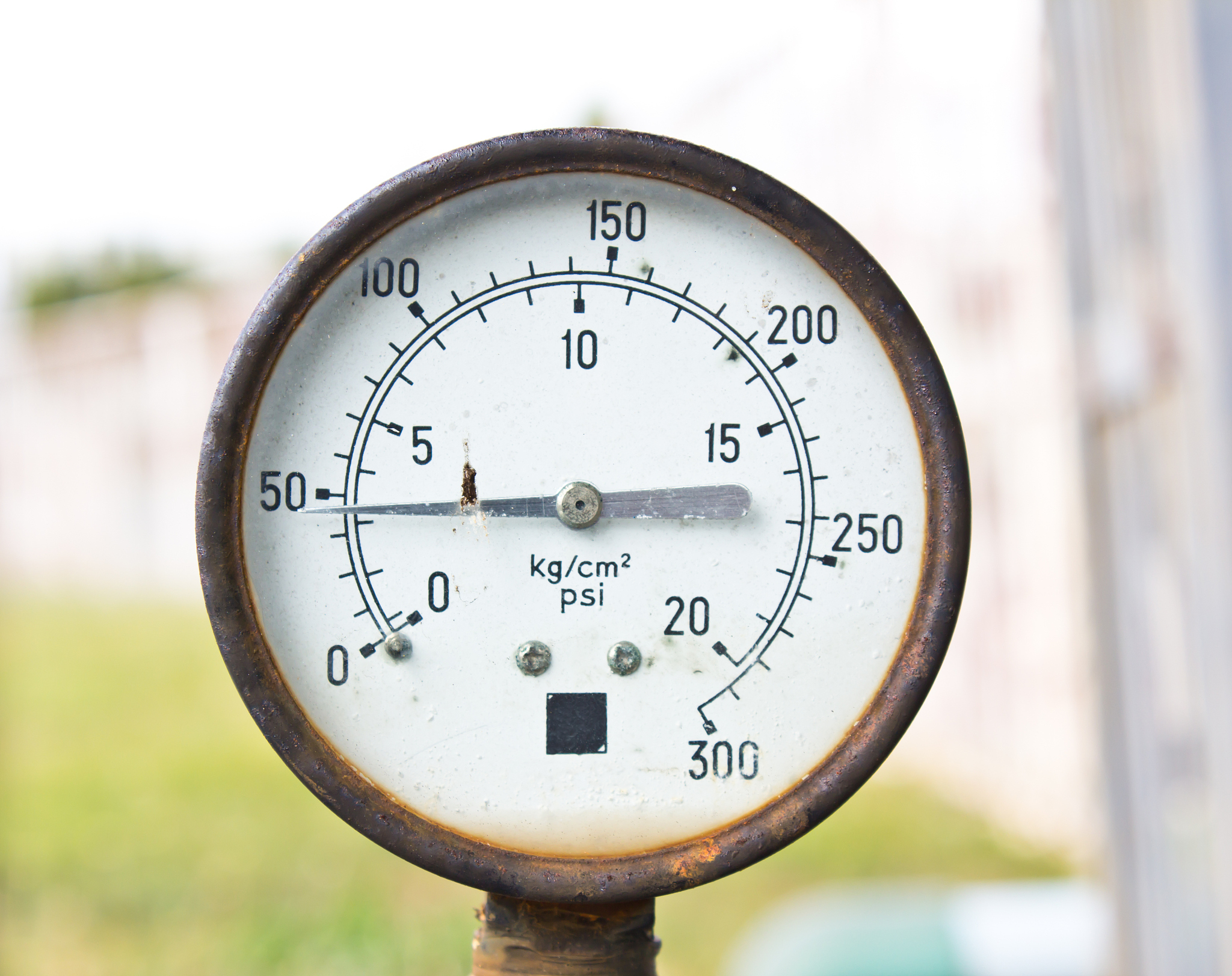 old pressure gauge indicator