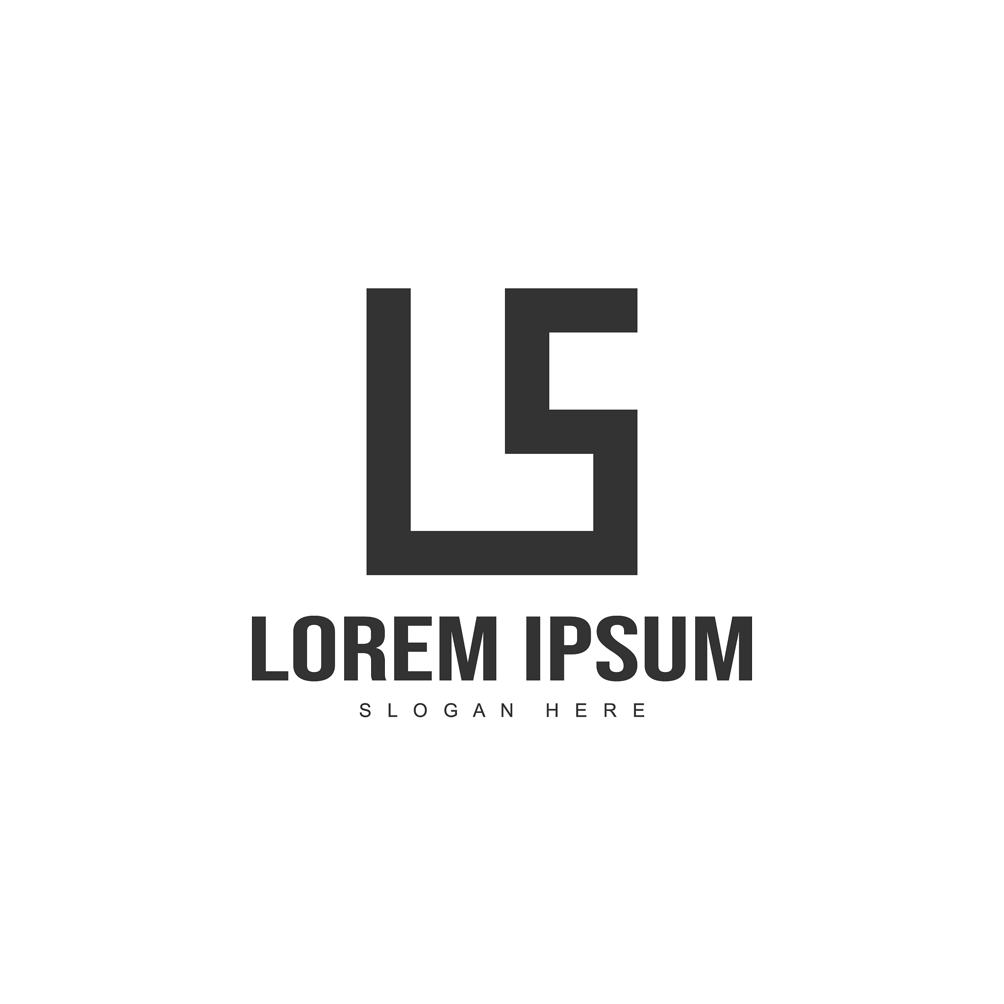 initial letter logo template minimalist letter