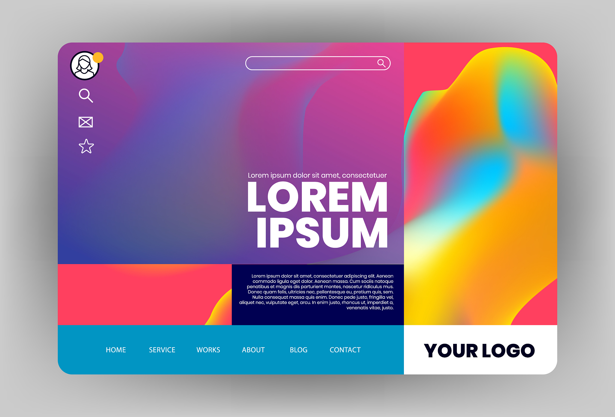 modern website template design