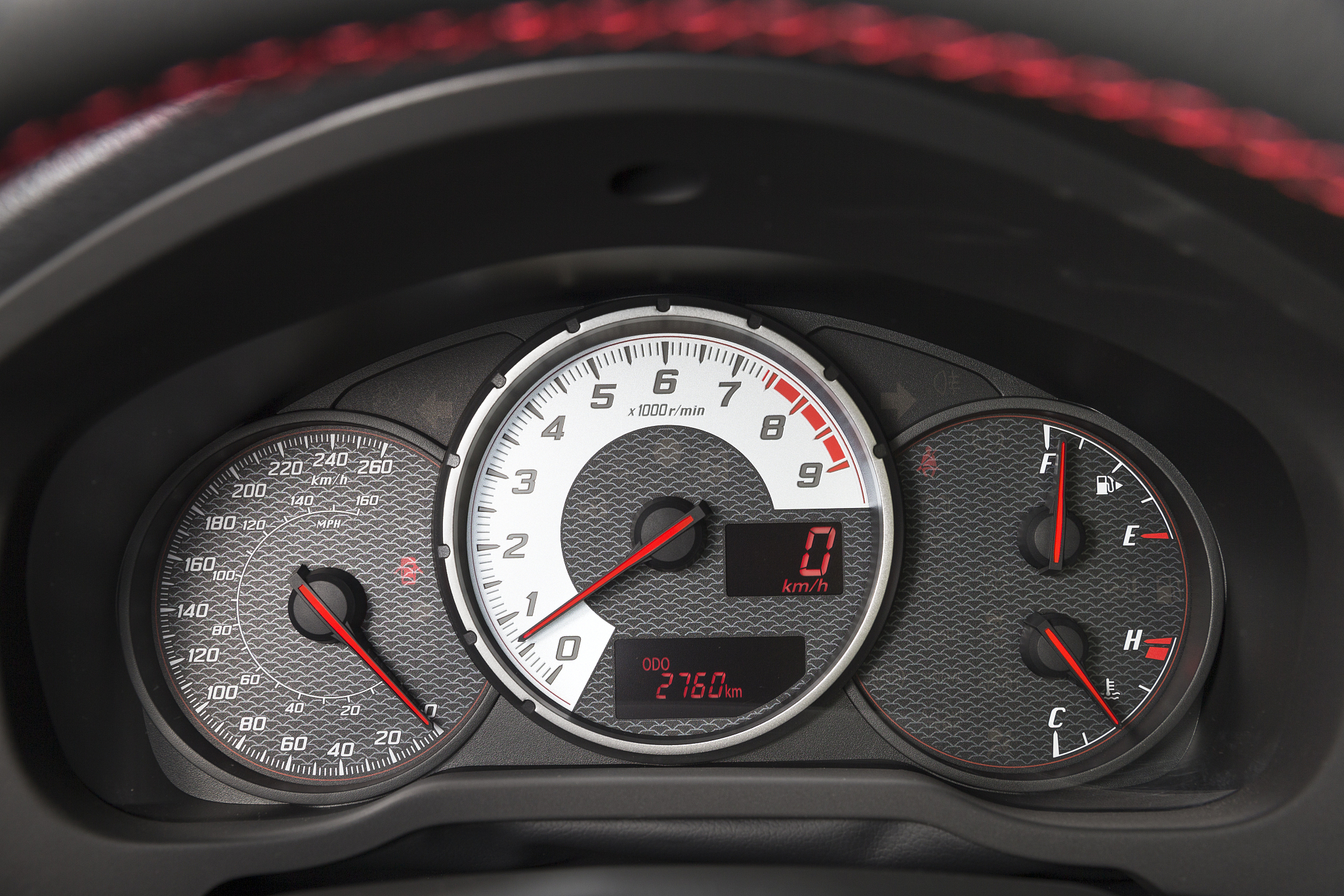 dashboard of a sports car